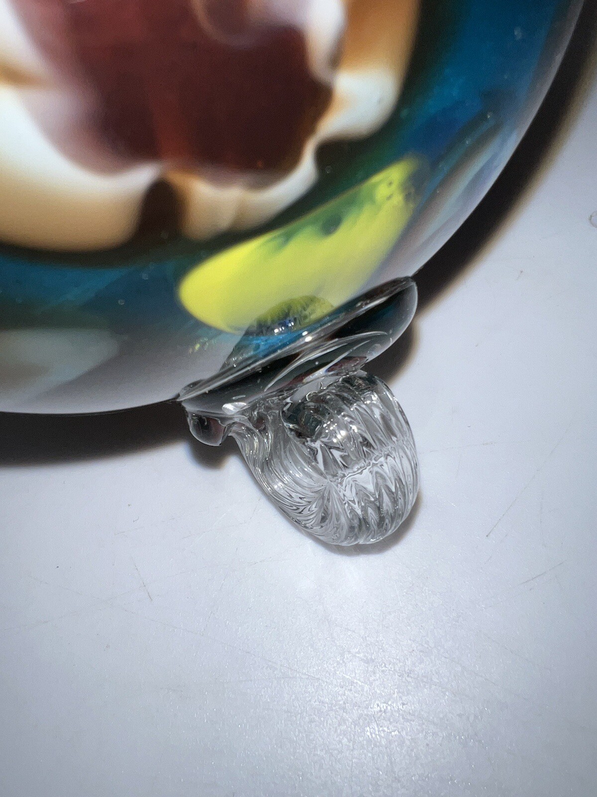 Hanging Free Standing Millefiori Hand Blown Glass Decoration Window Ornament 6”