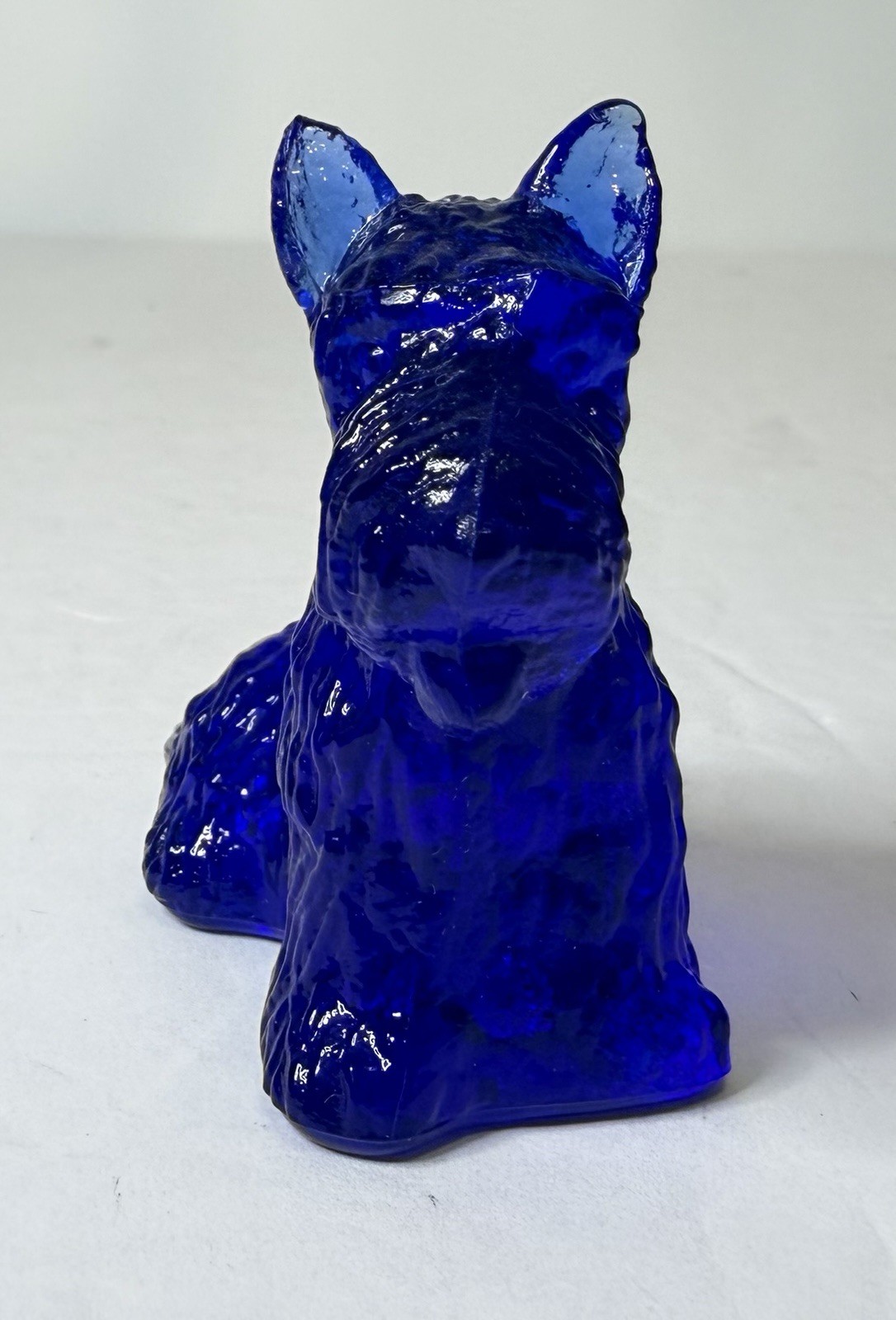 Vintage Boyd Duke The Scottie Dog Cobalt Blue Glass 2.25” B In Diamond EUC! SB2
