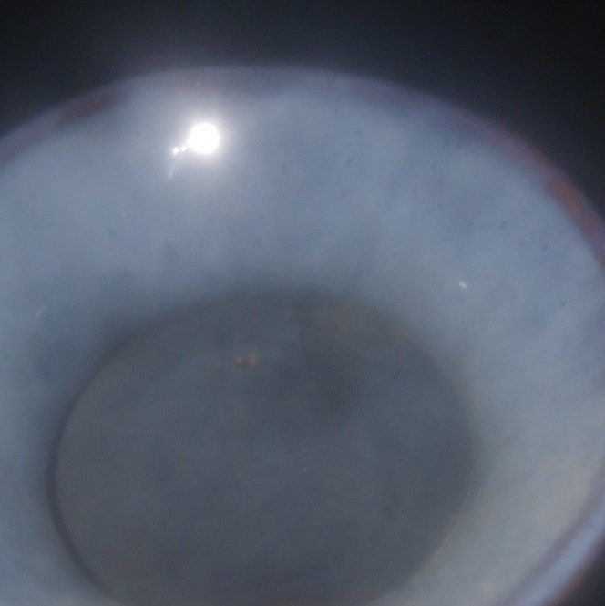 Blue Ceramic Pottery Vase with Flared Rim, Light Blue Color