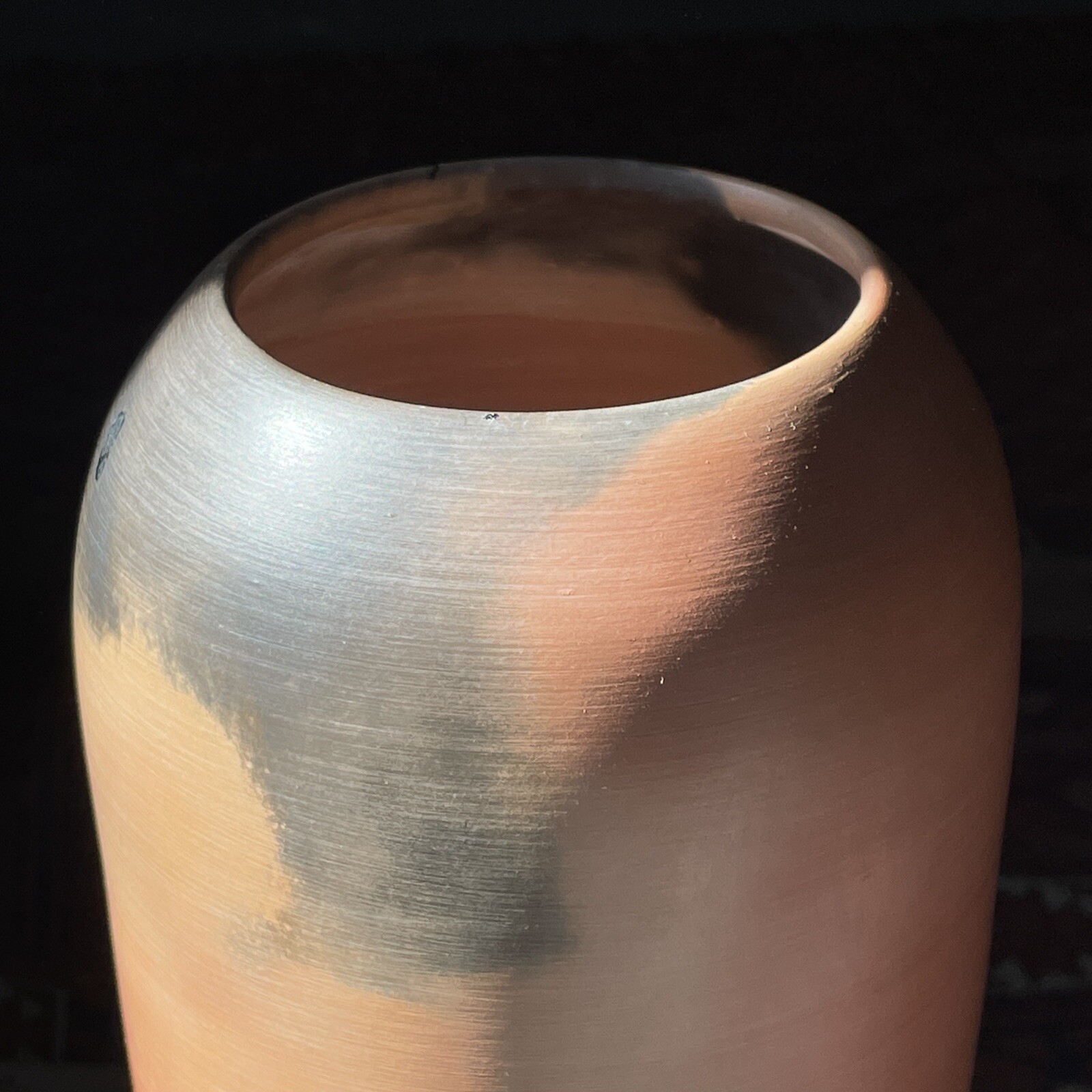Albert Green (1914-1994) Pale Salmon Colored Porcelain Raku Vase (Signed)