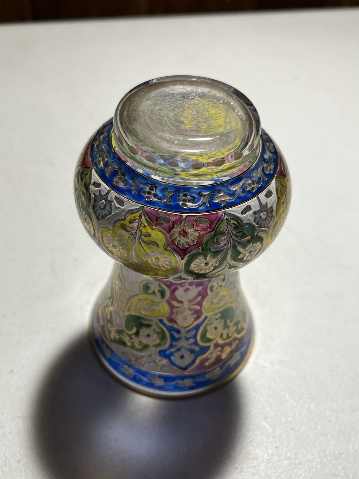 Indian Inspired German Fritz Heckert ‘Jodhpur’ Glass Vase – 1880’s Roughly 5”