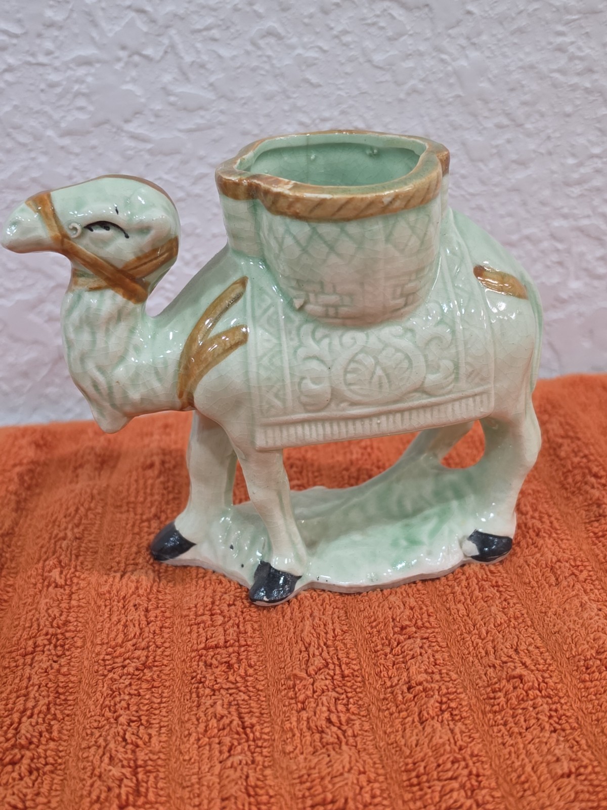 Vintage Glaze Camel Planter Japan 4″ Succulent Pot Art Pottery