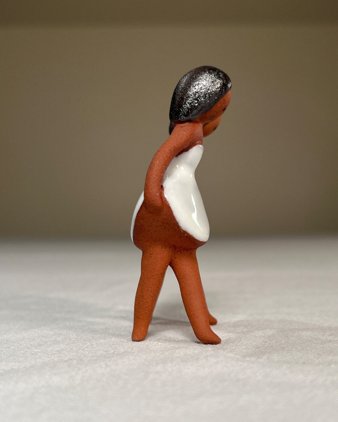 Vintage Edith of Danmark Pottery Terracotta Clay Redware Ballerina Figurines