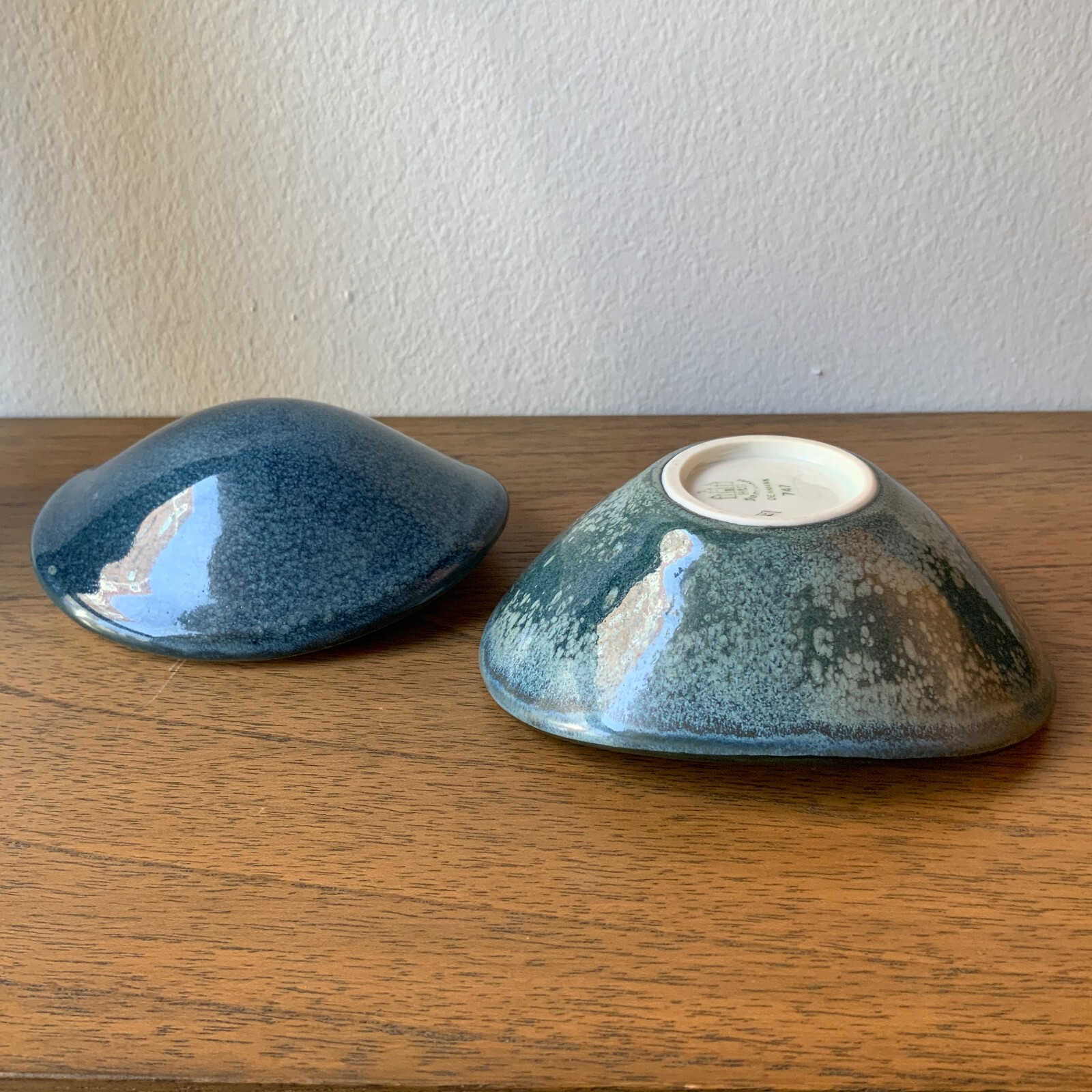 B&G Bing & Grondahl Blue Crystalline Glaze Lidded Dish Henning Koppel 1st ’62-70
