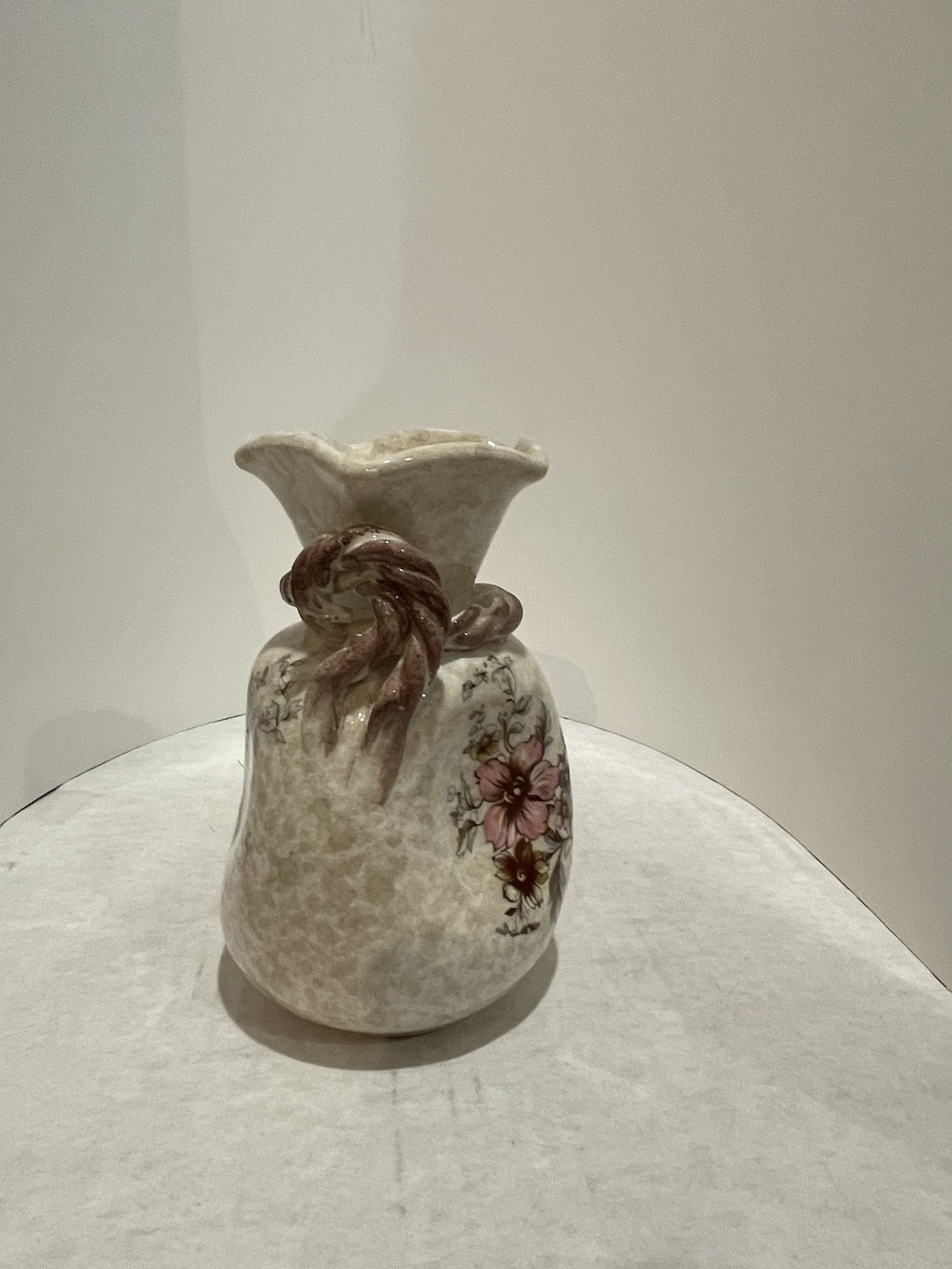 Handarbeit Art Pottery Vase Rope 5.5 Inches Tall Gift