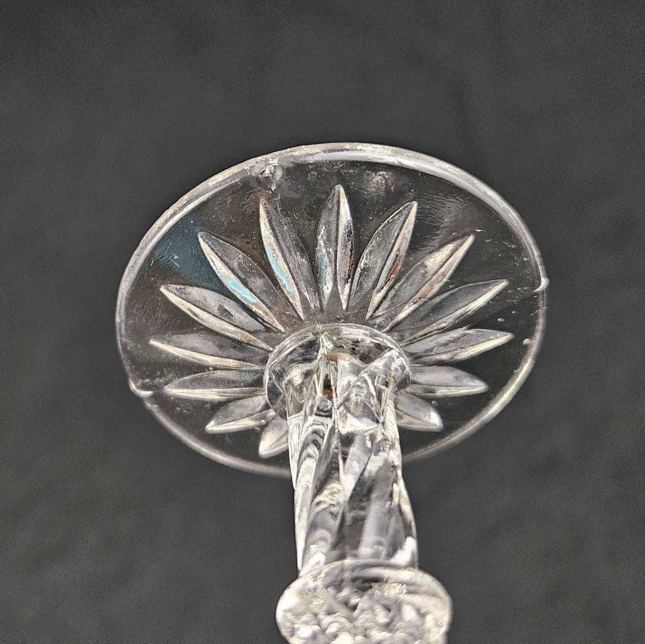 Vintage Bud Flower Vase Glass Pineapple Fan Holbrook Propagator US Glass Co