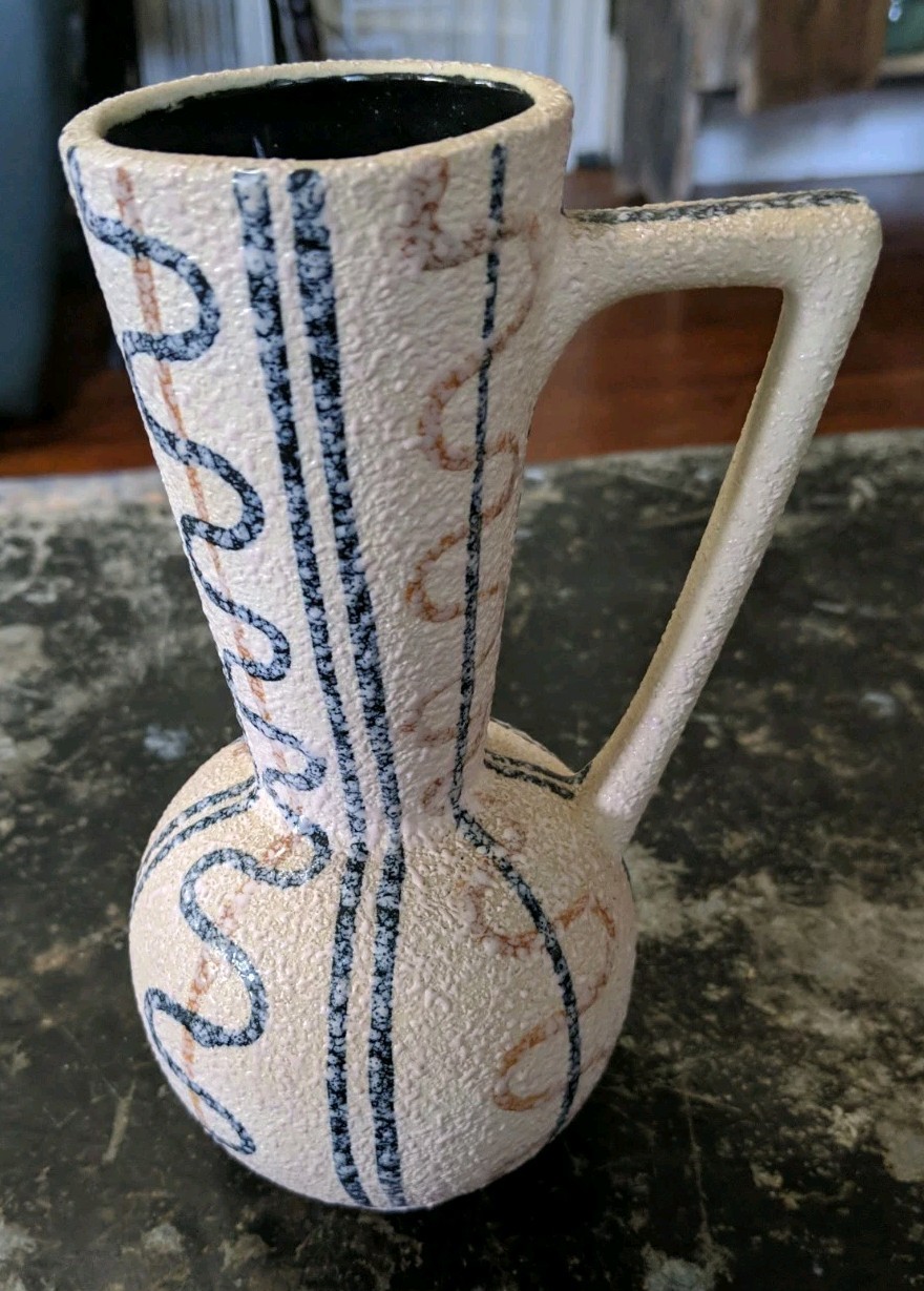 Vintage Modern Design Pottery Vase, MCM, Japan,7″