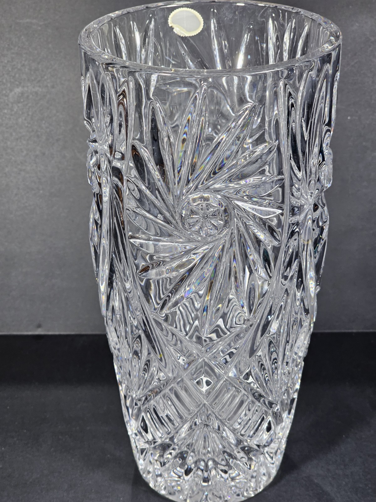 Bohemia Czech Republic Large Lead Crystal Vase, 10″