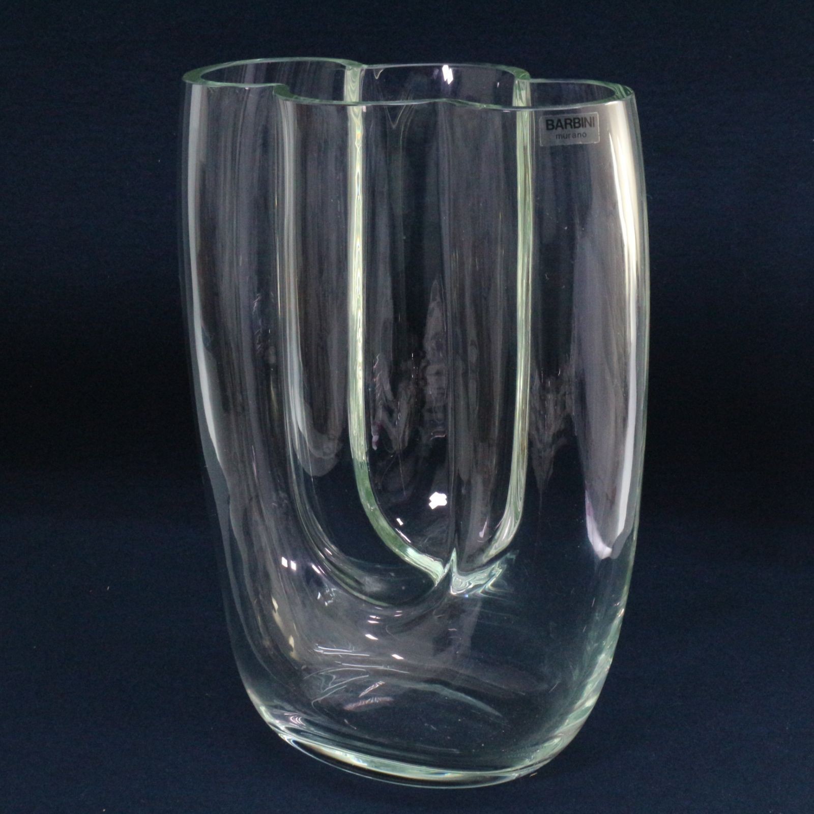 Murano Glass Barbini Flower Vase Hand-blown Glass Interior H11.8″/30cm