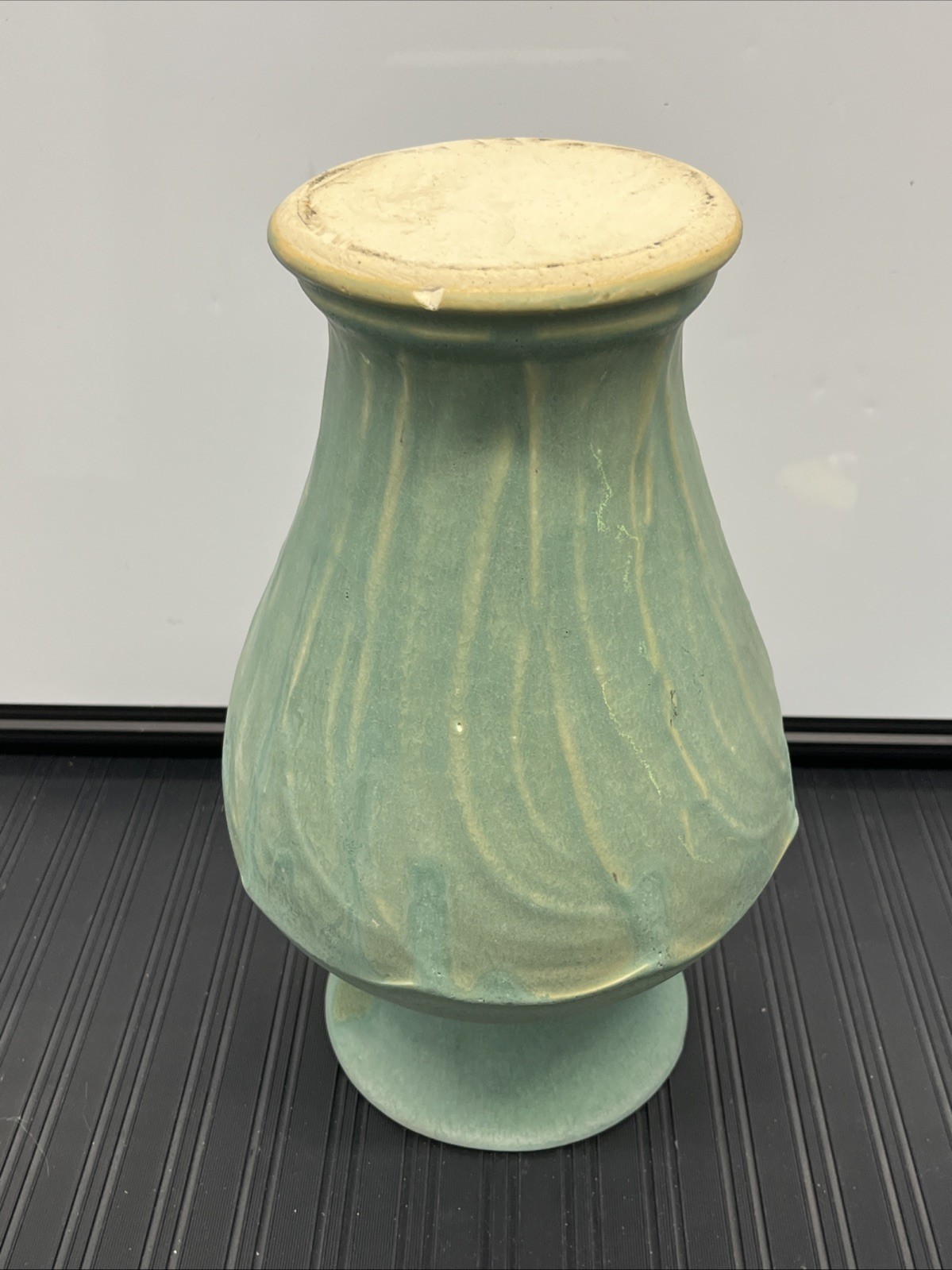 Pewabic Pottery Detroit Green Vase 10.5” – Stamp & Signed