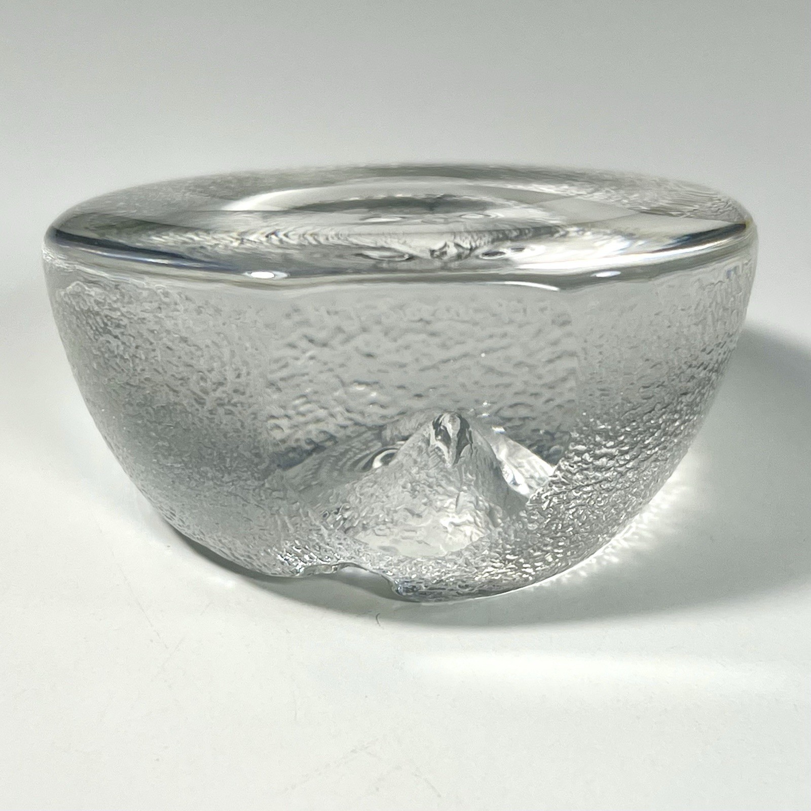 Mats Jonasson Crystal Baby Owl Glass Paperweight Sweden Signed #9207