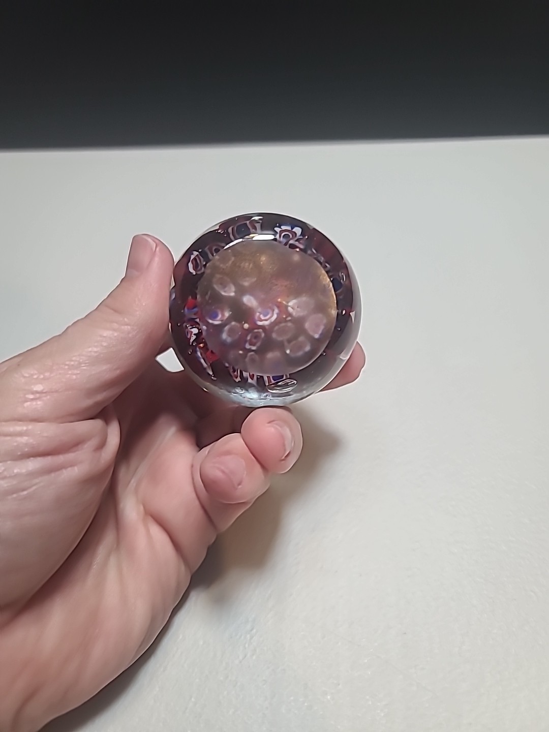 Art Glass Millefiori Murano Paperweight 2 Inch 8 Oz