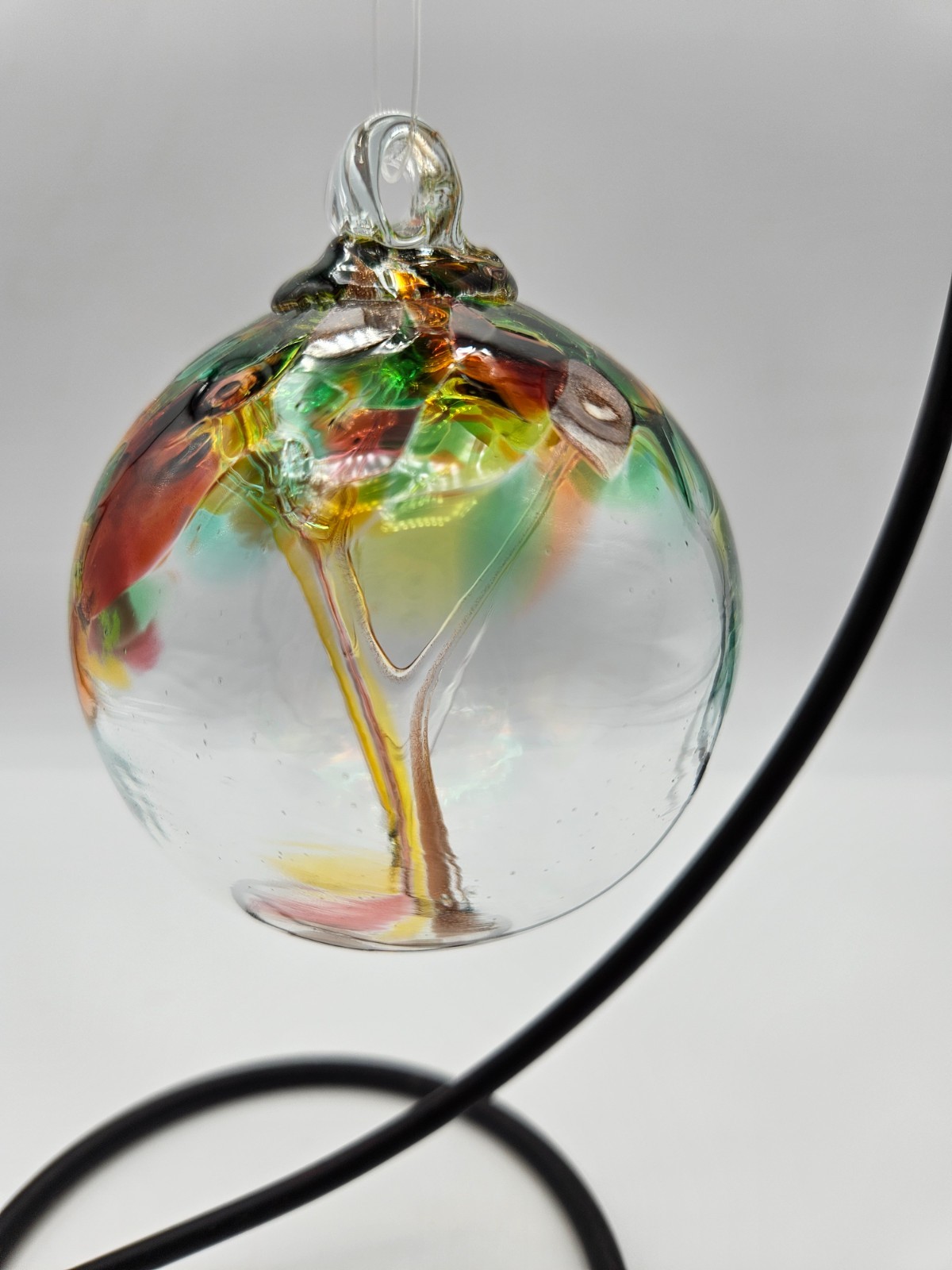 KITRAS Art Glass Tree Of Enchantment Blown Glass Ornament Tree of Sisters 3 inch