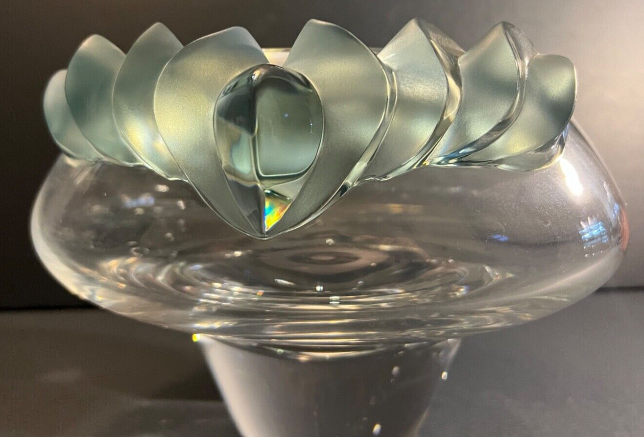 Fabulous Lalique Persepolis Bowl Clear And Turquoise 1 Of Over 400 Of My Listing
