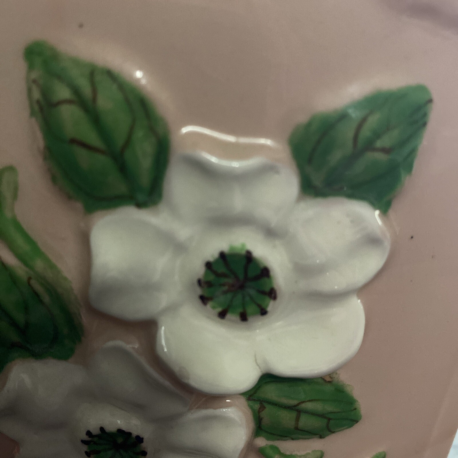 Hull Art Rosella Dogwood Vase Vintage Peach White Floral R-7-6 1/2