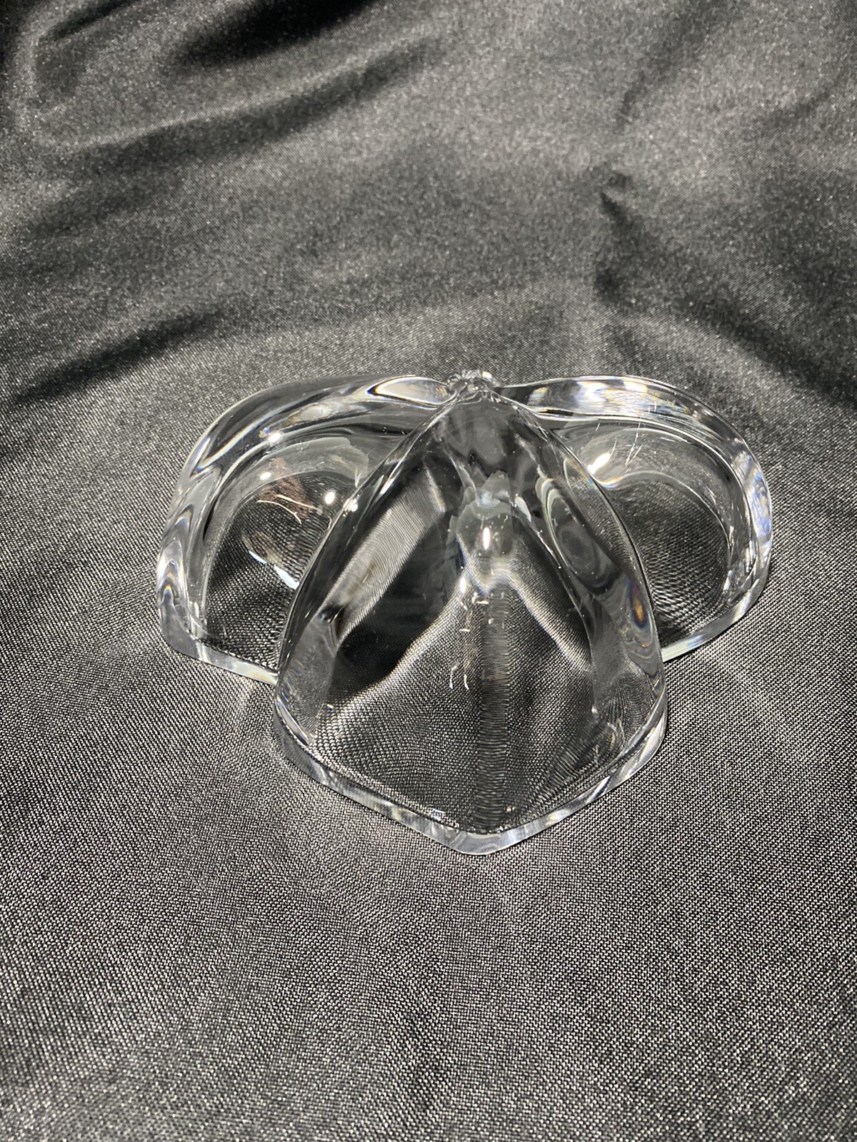 Orrefors Crystal Ivy Leaf Bowl