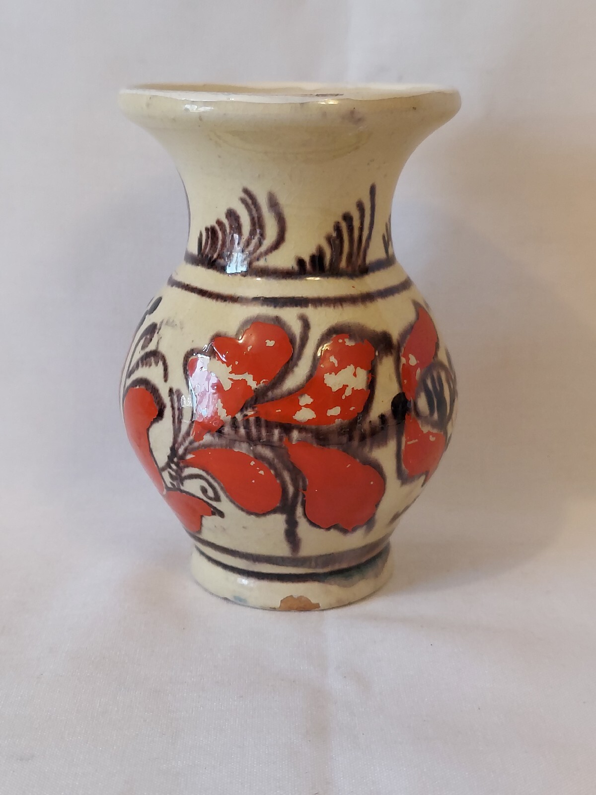 Korond Pottery Vase Handpainted Romania