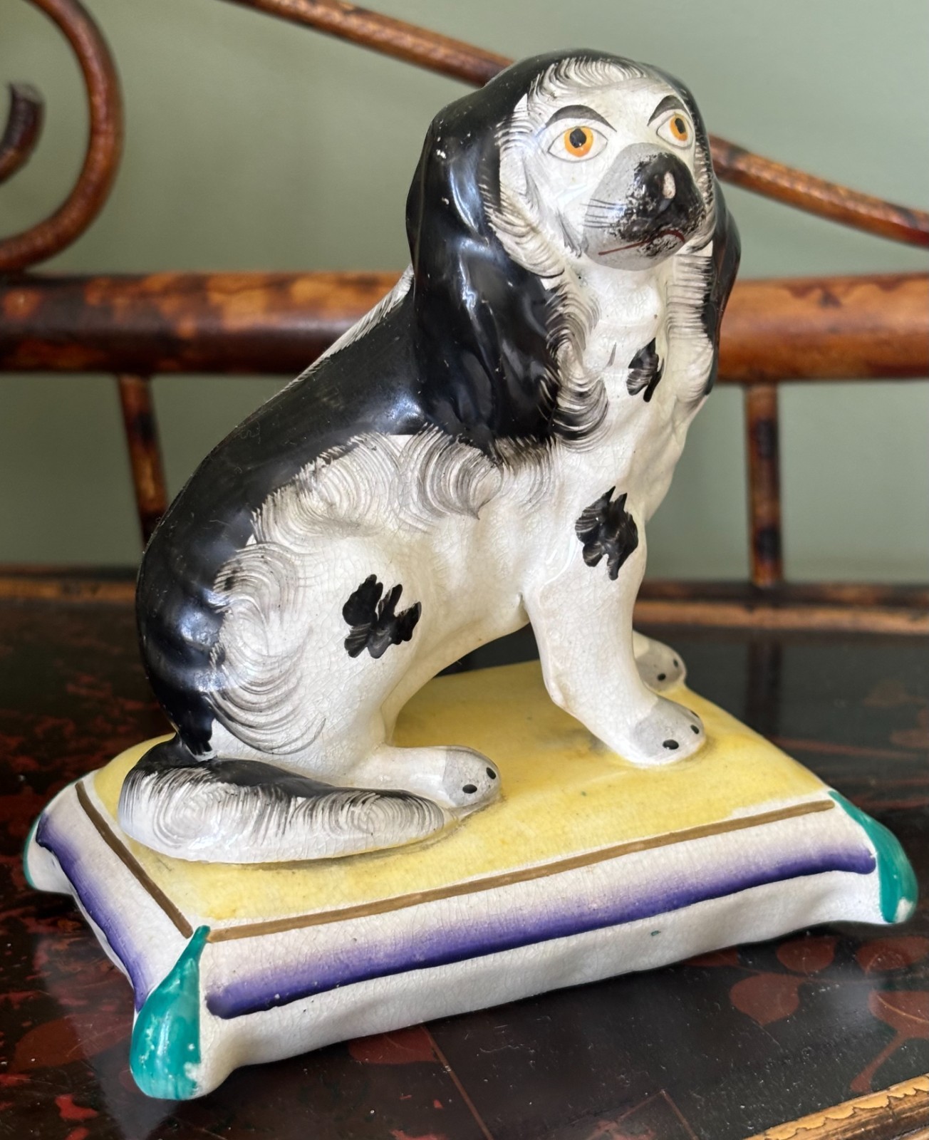 C1860 Antique Staffordshire Spaniel