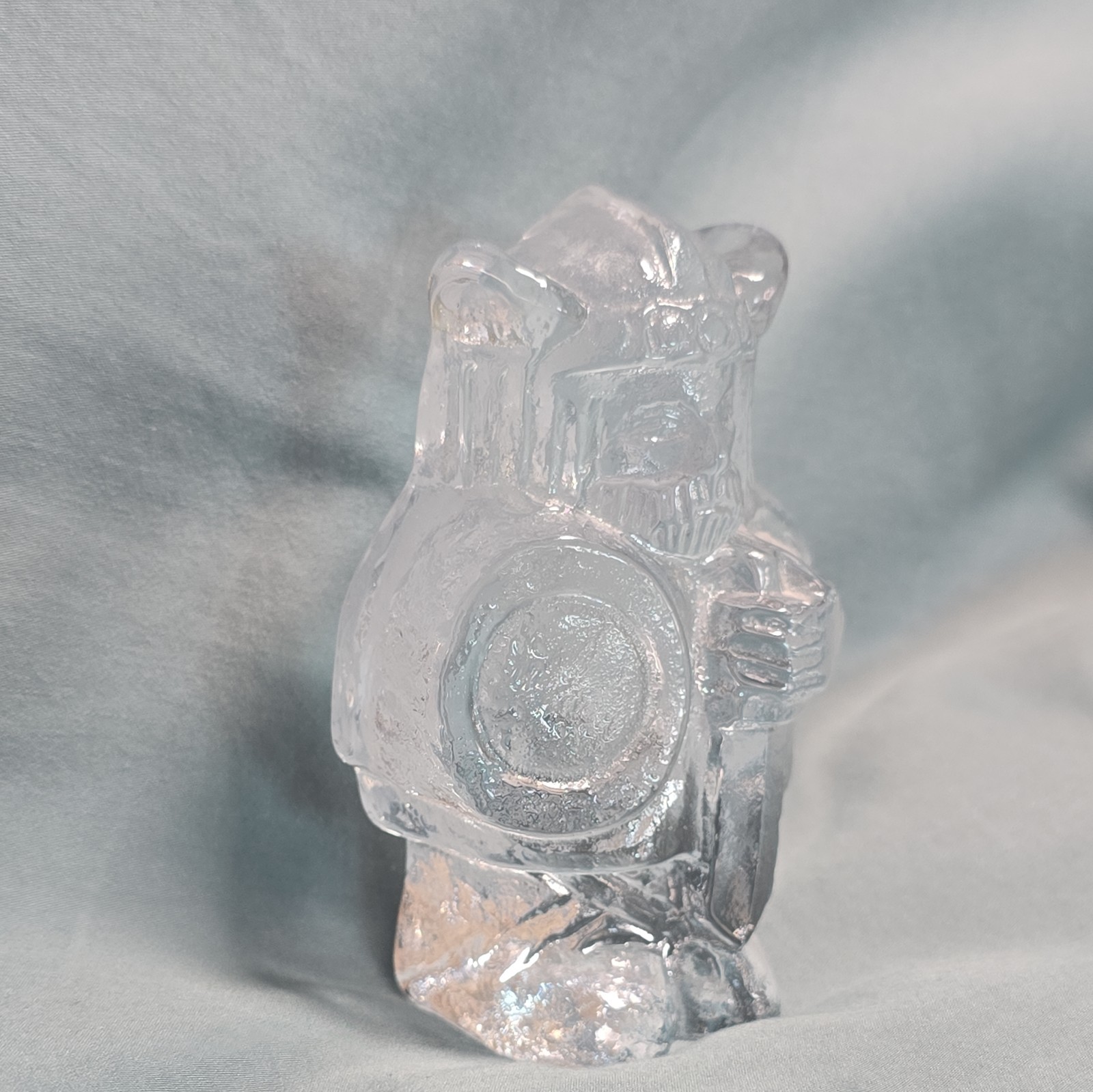 Vintage Magnor Glass Norwegian Viking Warrior Paperweight / Figurine Norway