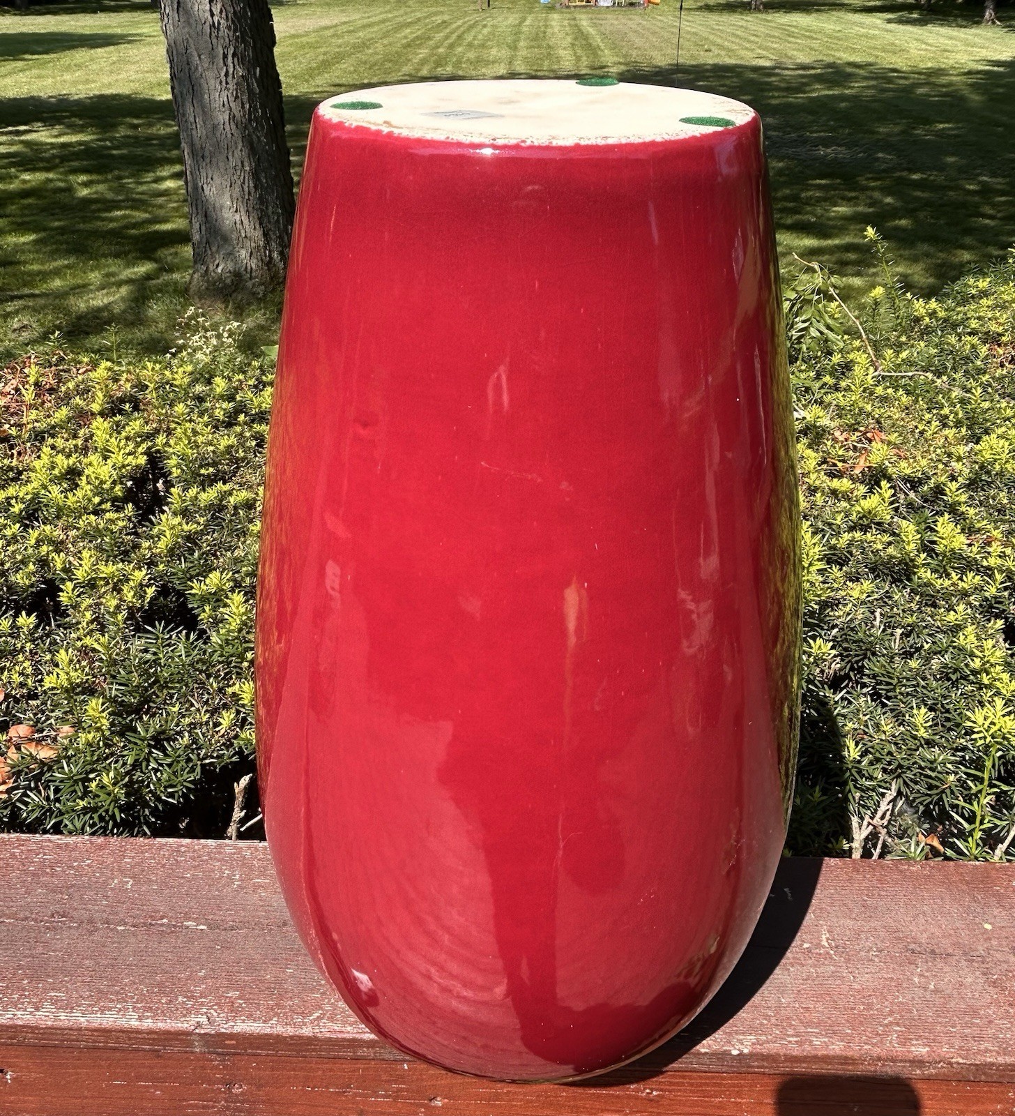 Haeger 4300 Burgundy Red 18” Vase 1985 Beautiful Rare Color Large