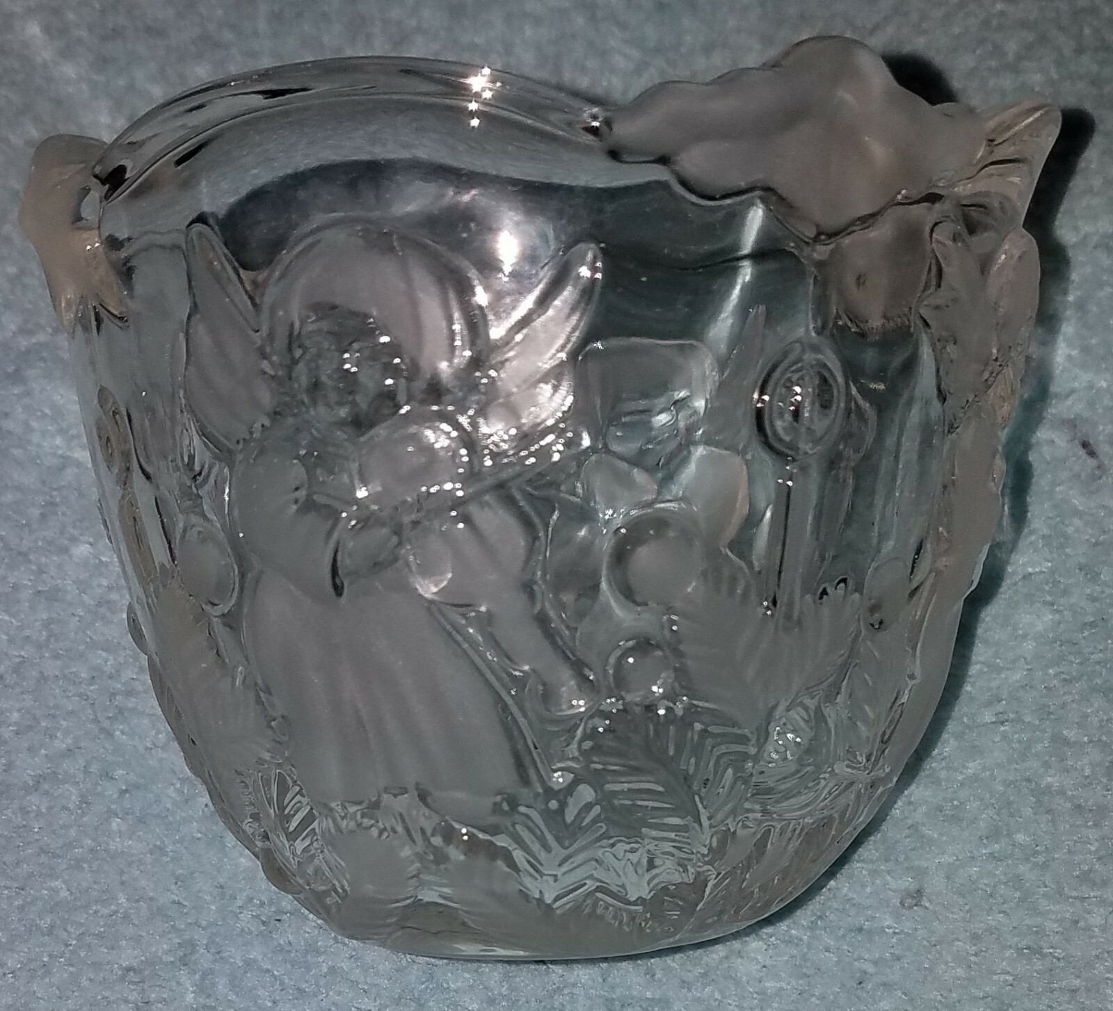 Mikasa-Holiday Lights-Angel Clear Glass Candleholder -3 1/4″- Used – SA 835/610