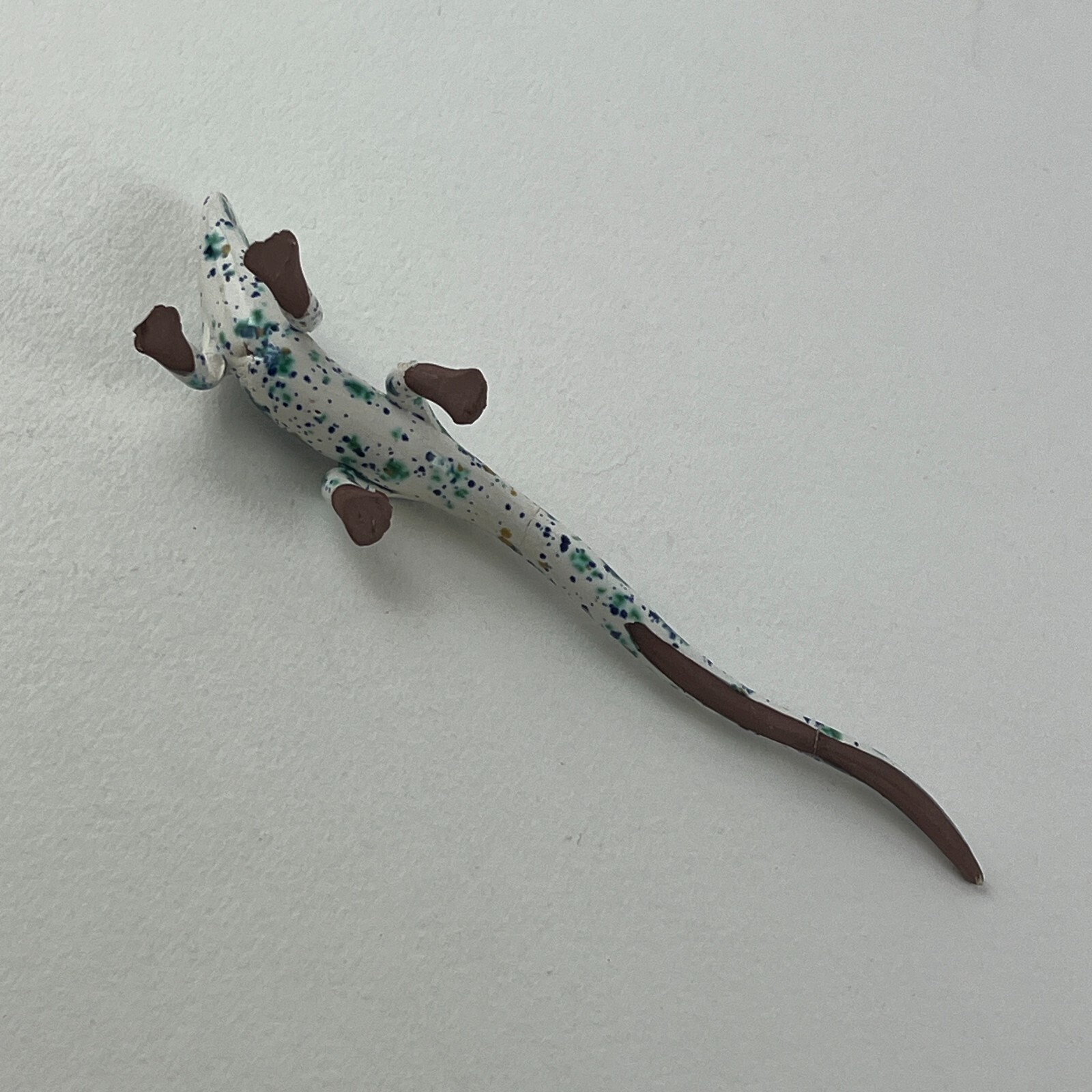 Studio Pottery Lizard Figurine Artisan Sculpture Glazed Earthenware Animal Decor