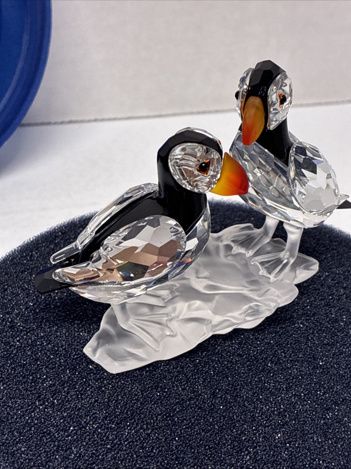 Swarovski Puffins Clear Crystal Figurine Boxed MPN 261643 Made in Austria