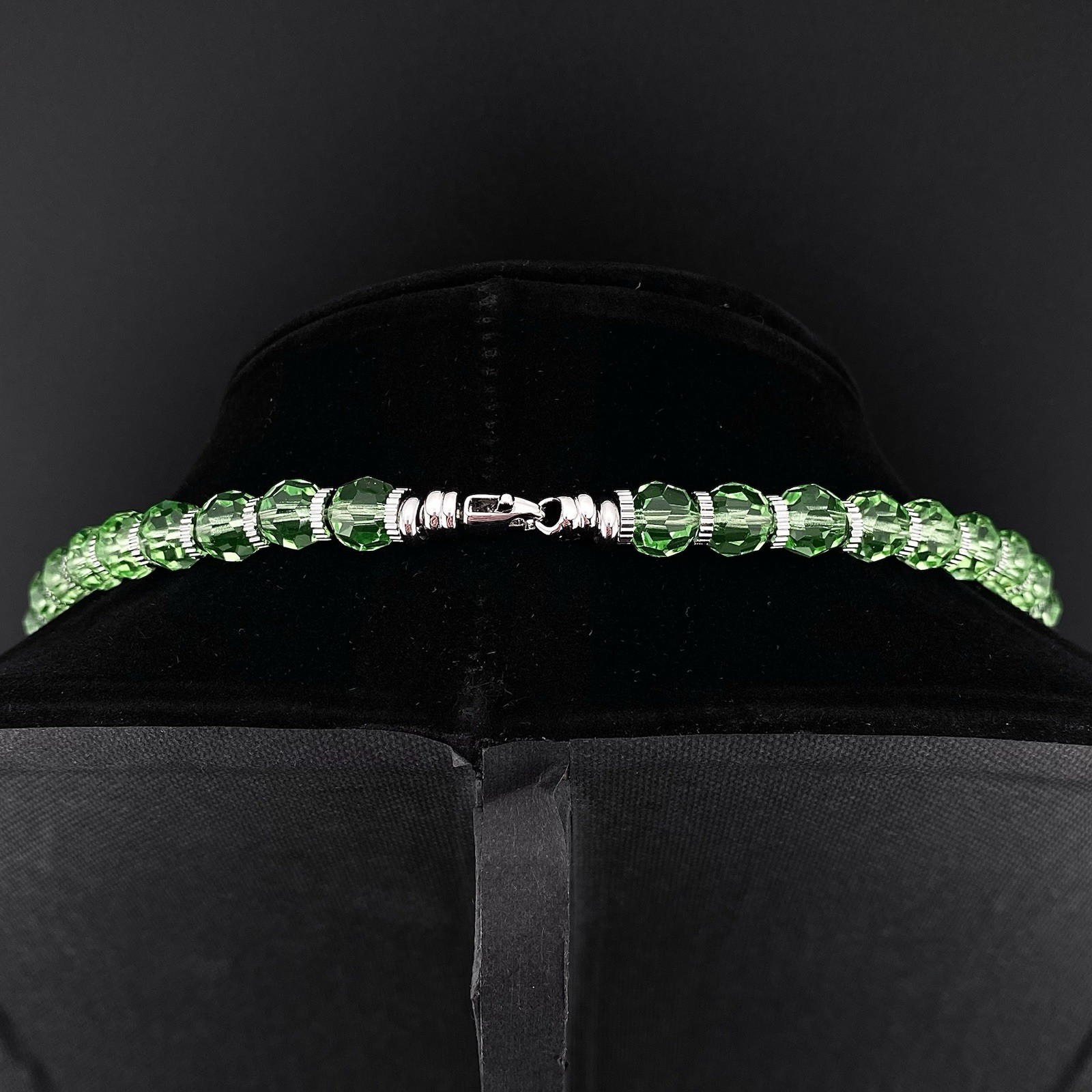 Uranium Crystal Necklace High End Luxury Green Glass Professionally Made In USA