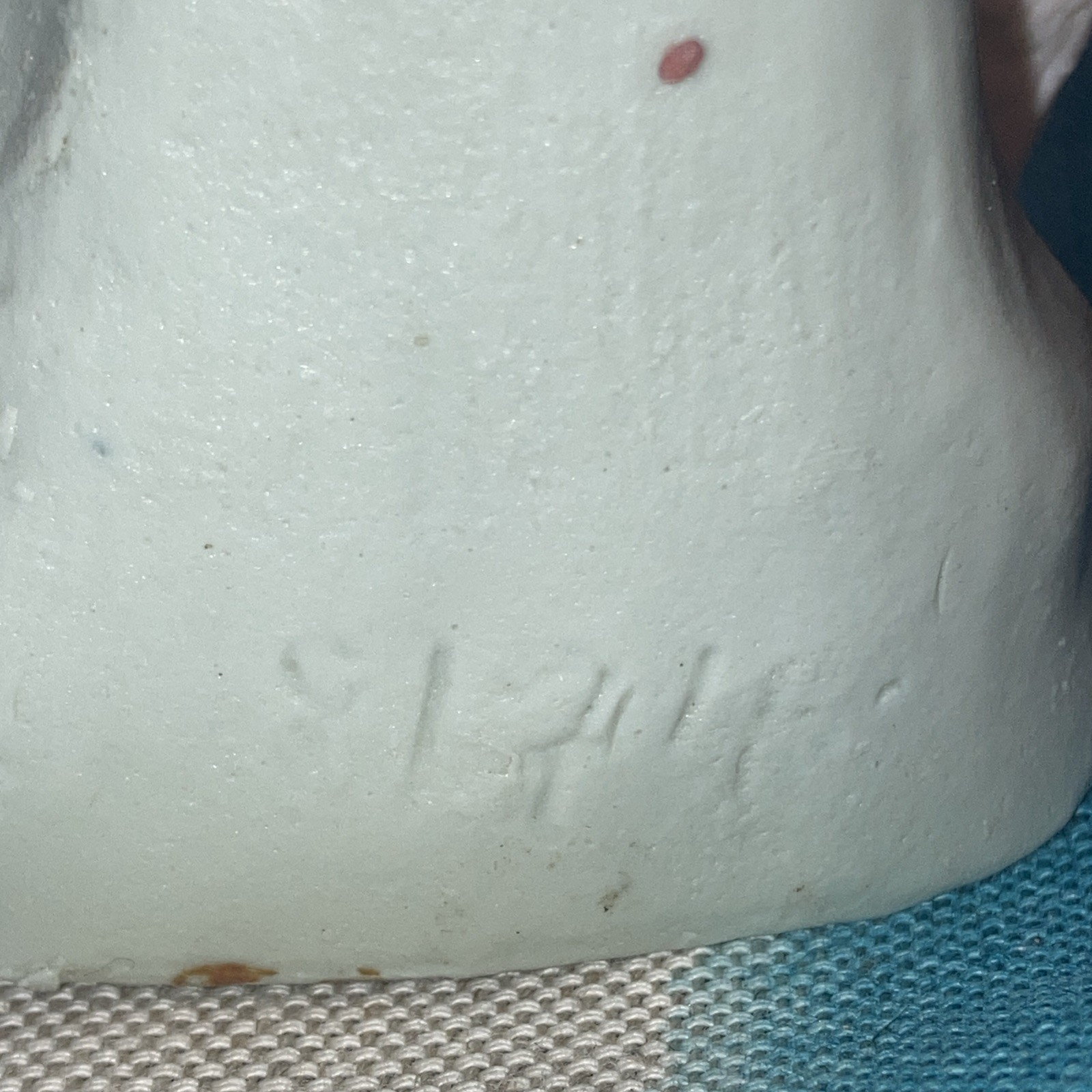 Antique numbered Belgium gold trim biscuit vase Watch hanger