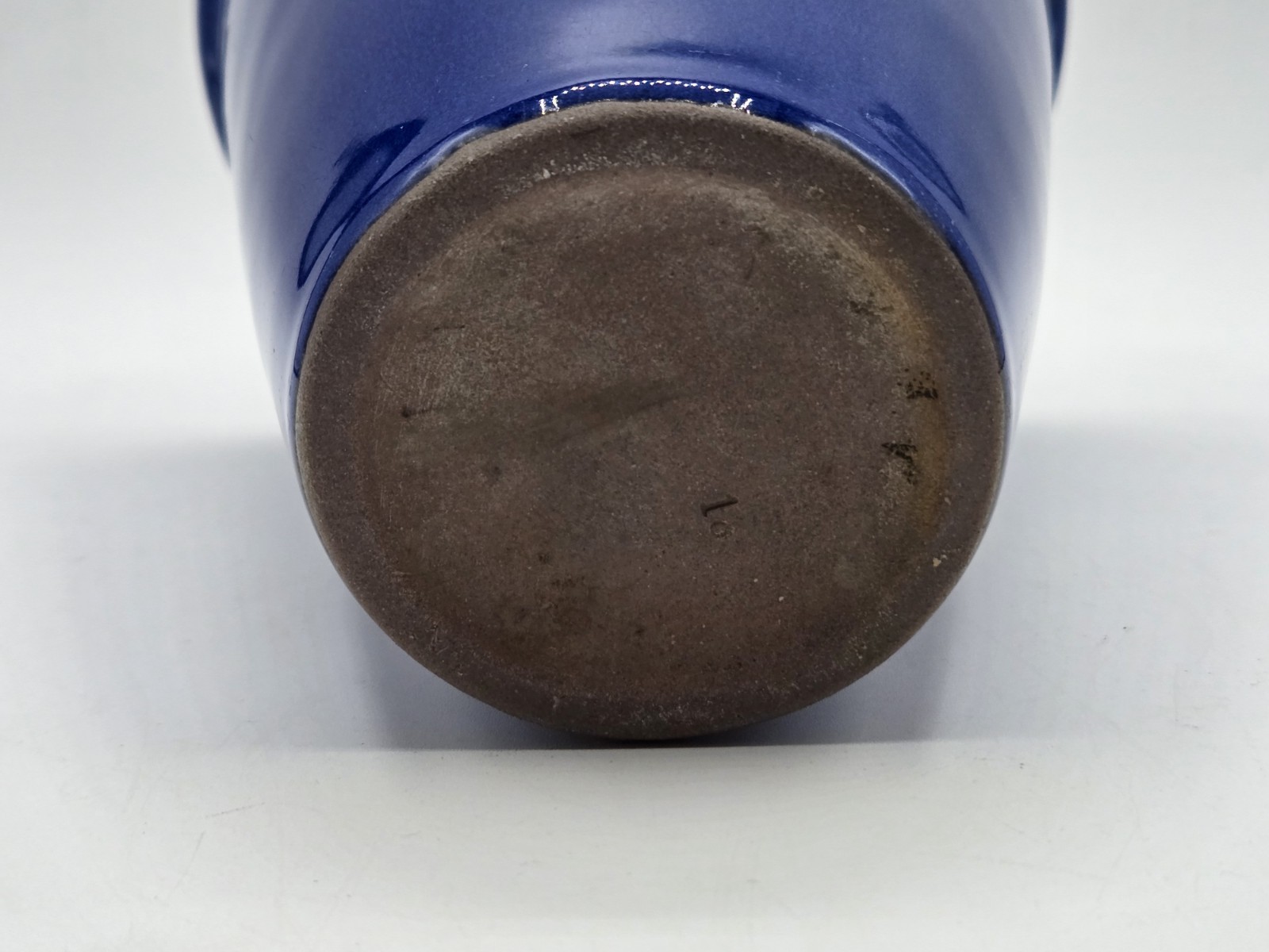 Cobalt Blue Tapered Planter Indoor Outdoor Glazed Interior