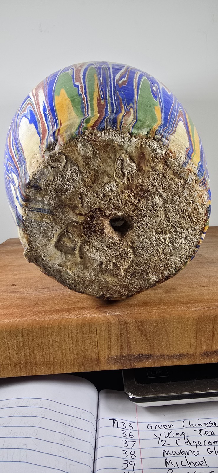 Vintage Ozark Roadside Pottery Stoneware Drip Vase 9.5 Inch Planter