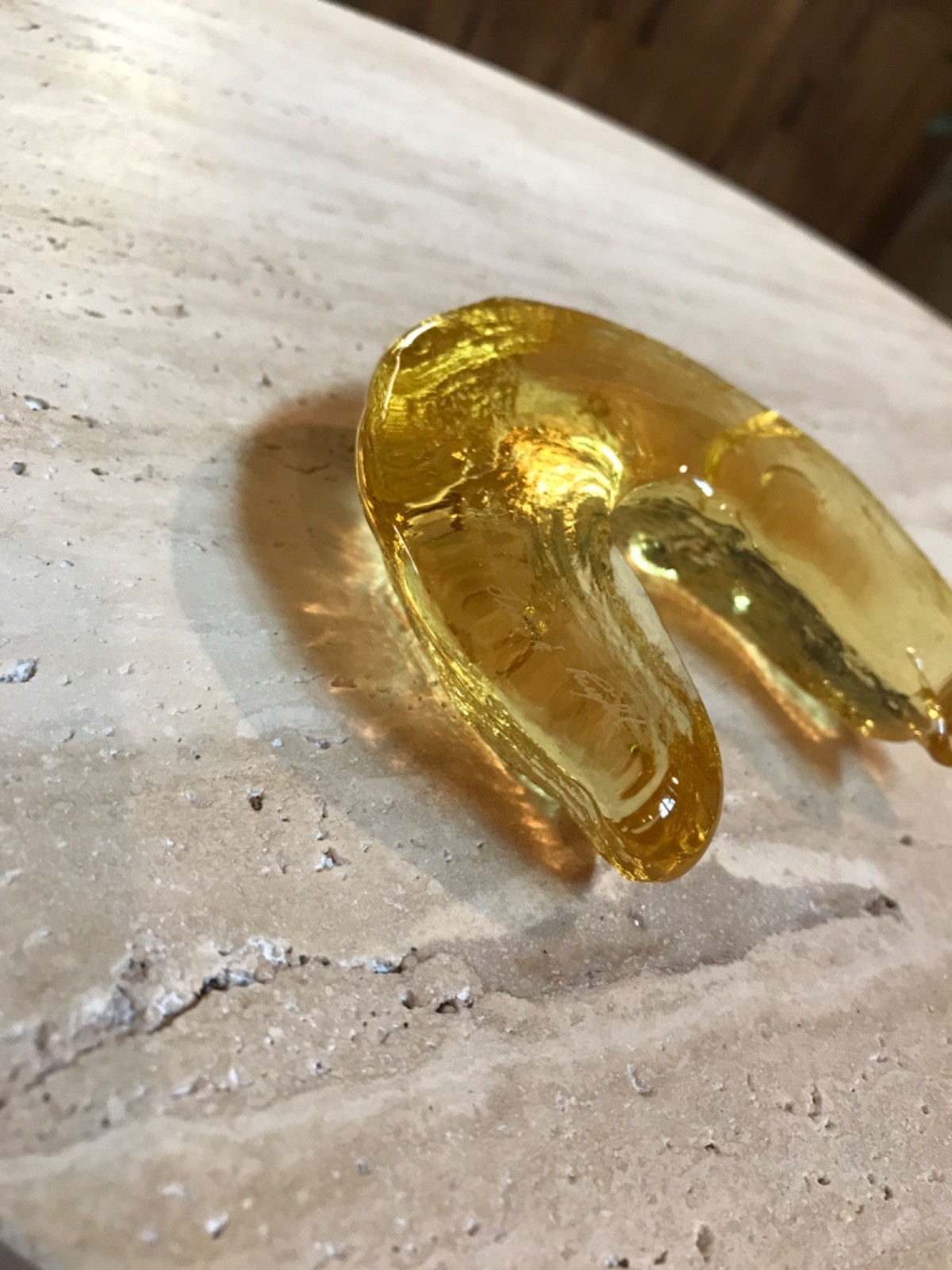 RARE – Vintage Fire and Light recycled glass Banana Slug (Excellent Condition)