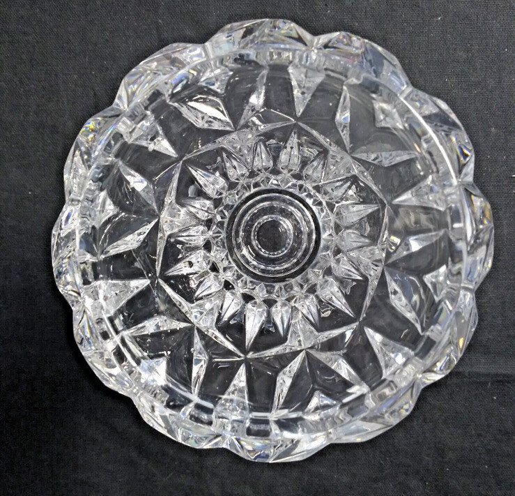 Vintage Mikasa Crystal Candle Holder Cut Glass MCM Glam 5” Votive