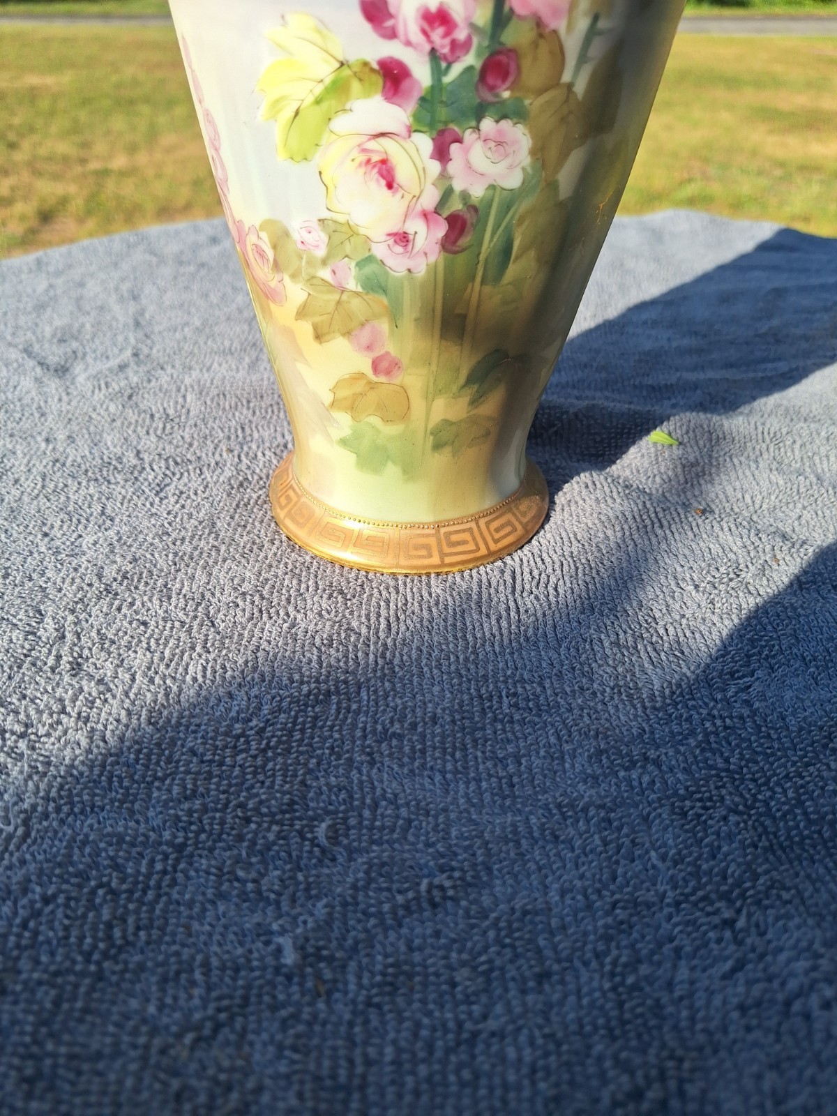 Nippon Two Handled China Vase 11 3/4 Inches M