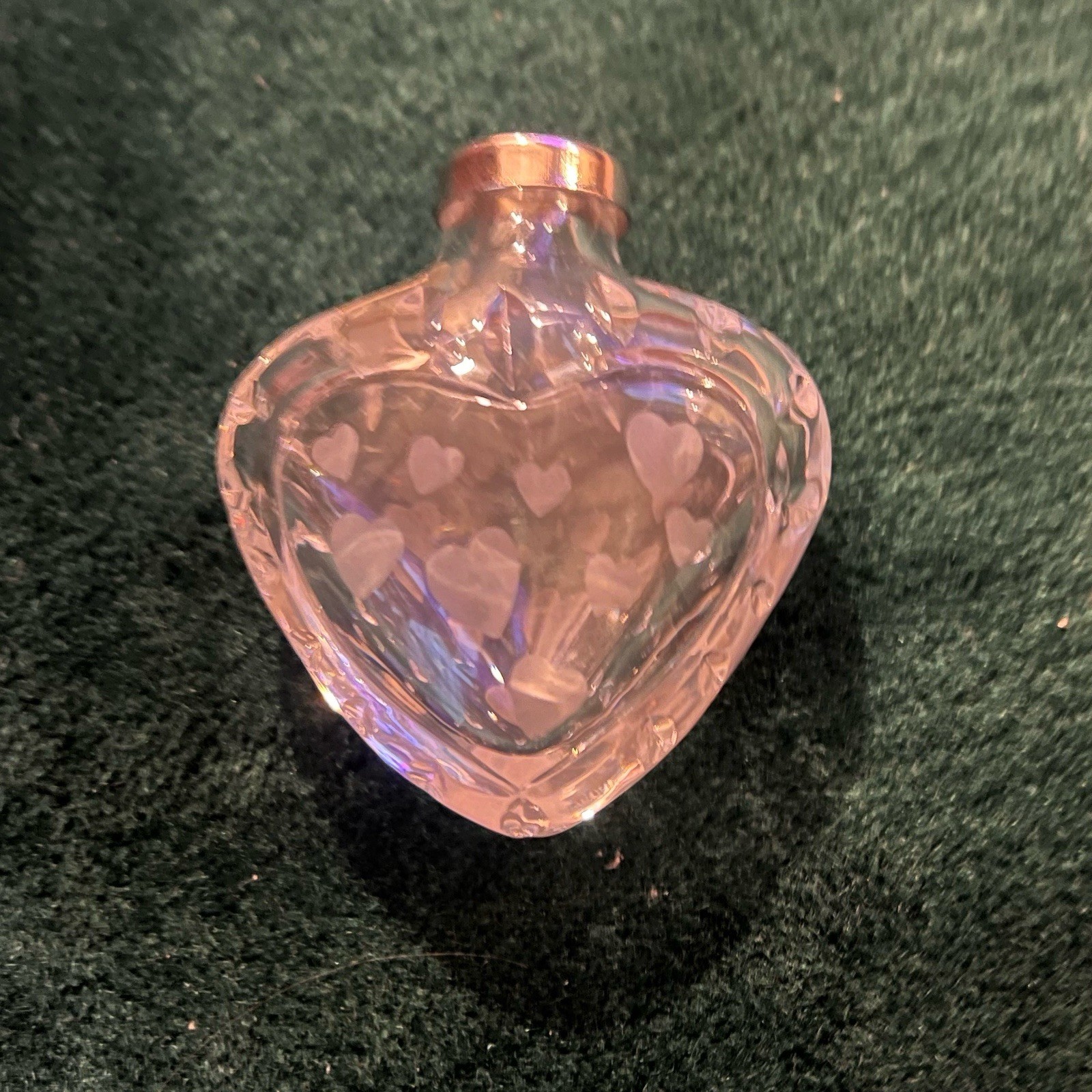 Marquis By Waterford Crystal Made In Poland Etched Bubble Heart Ornament