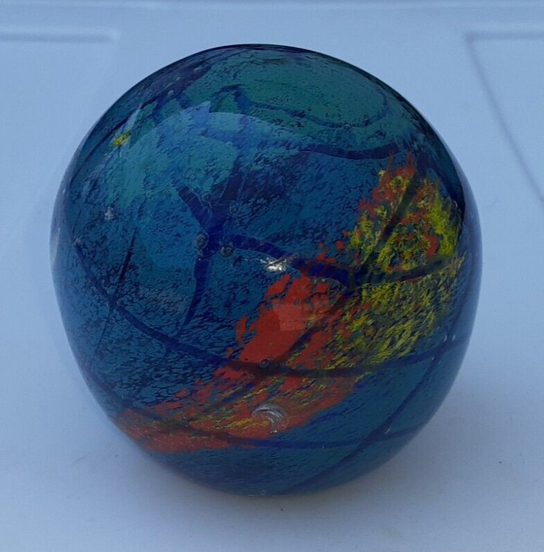 PAPERWEIGHT Art Glass – Yellow, Blue, Green, Red and clear