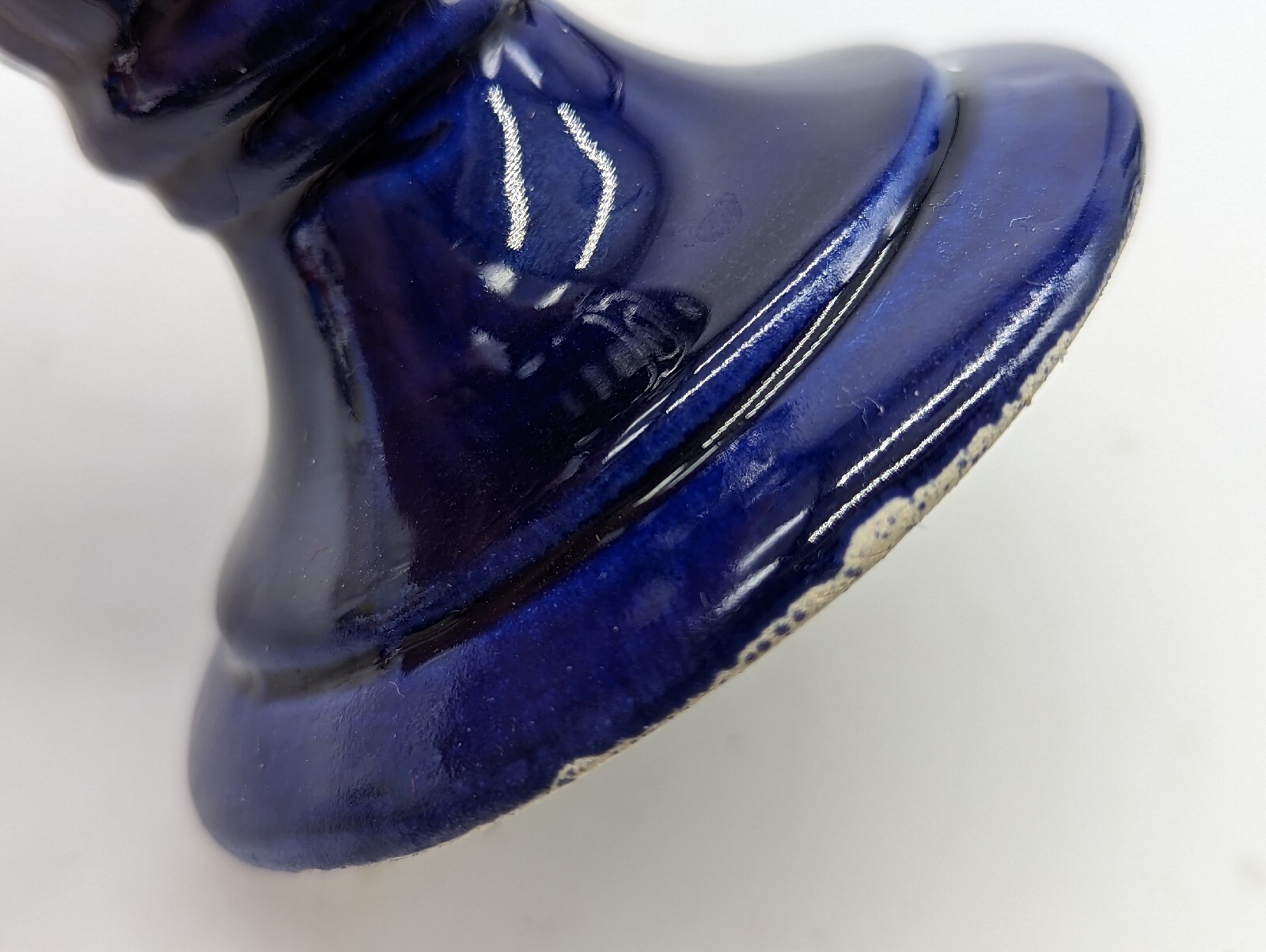 Vtg Pair Royal Haeger Dark Blue Navy Blue Candlestick Holders Set Of 2 6” Read