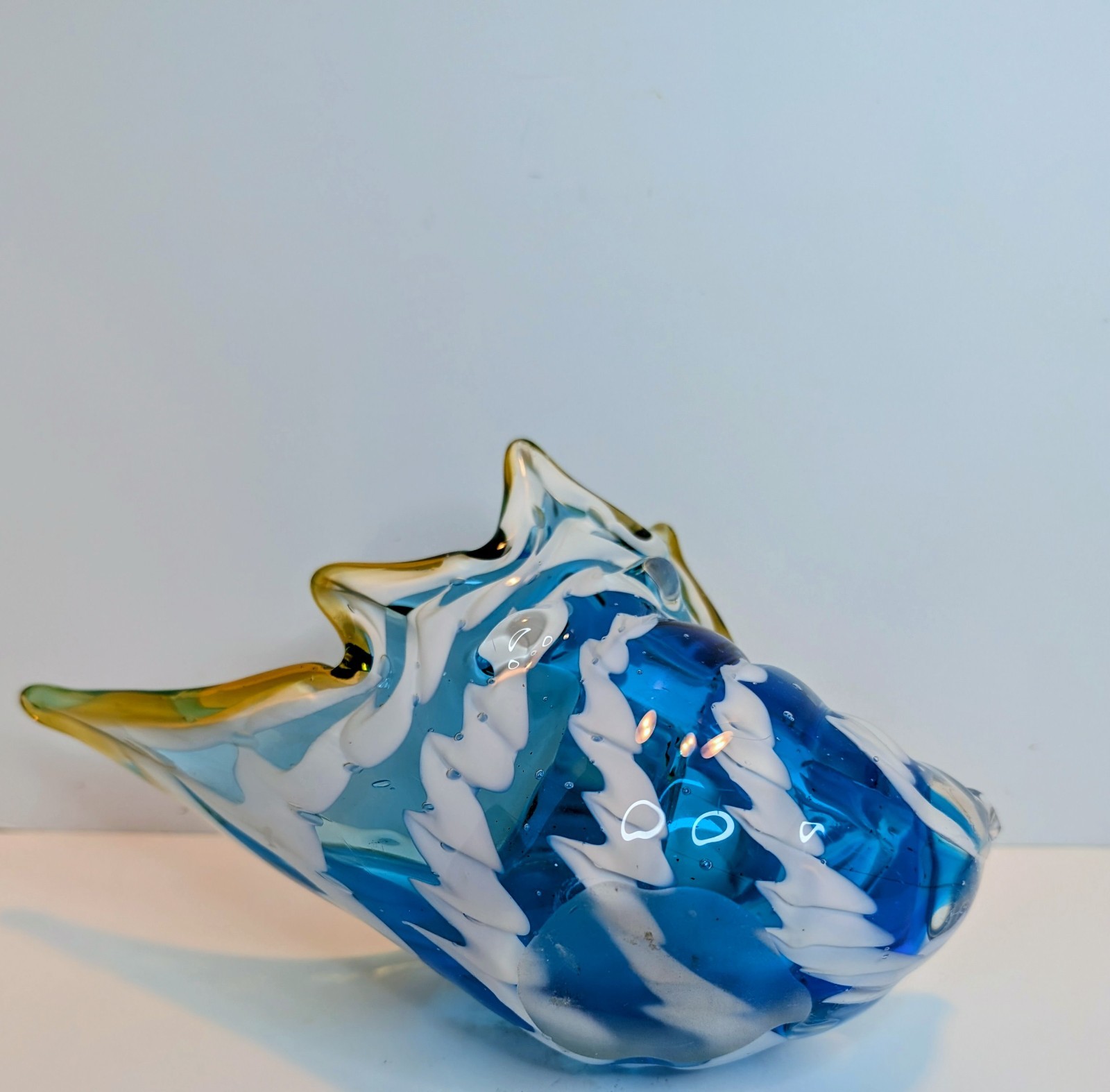 Rare Vintage Murano Conch Sea Shell Art Glass Sculpture Beautiful Home Decor