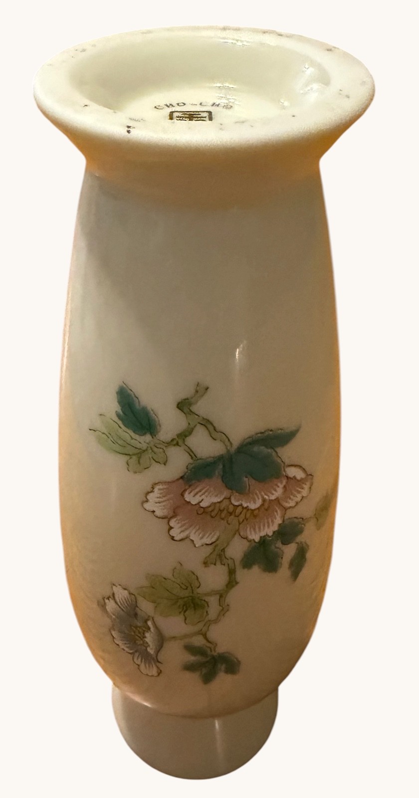 Vintage Takahashi Cho-Cho San Francisco Porcelain Bud Vase 6.5” Floral Japan