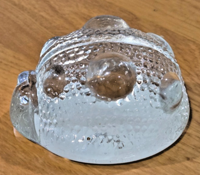 Artistic 3-inch wide Clear Paperweight, Ladybug