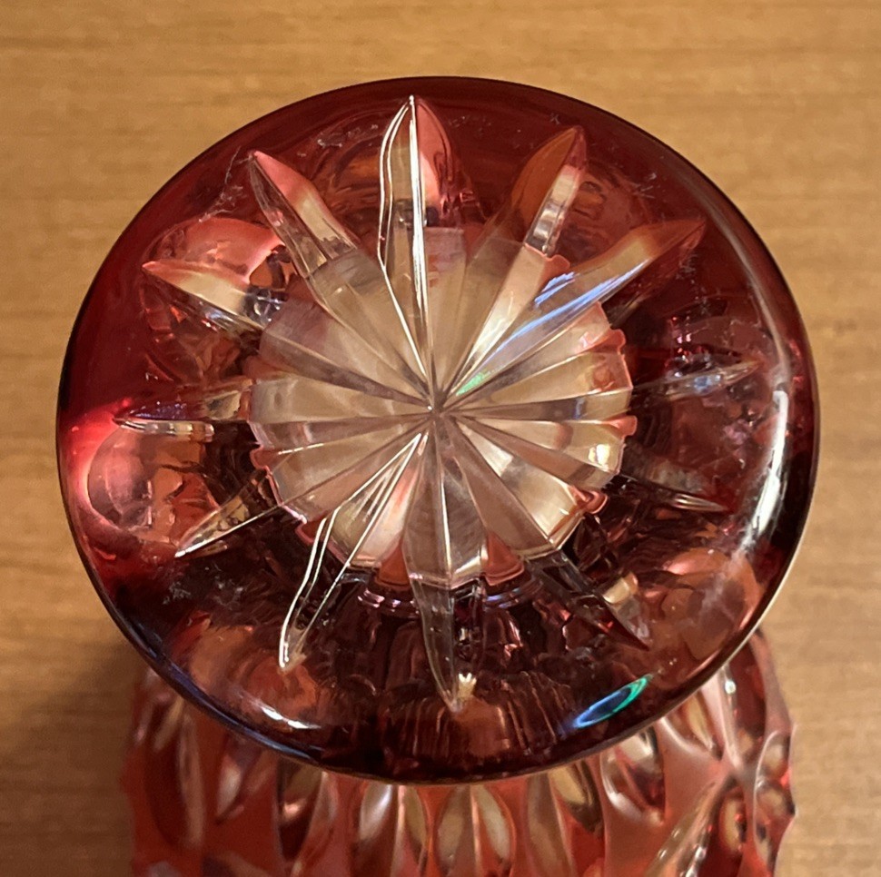 Bleikristall Cranberry Pink Vase 6.25″