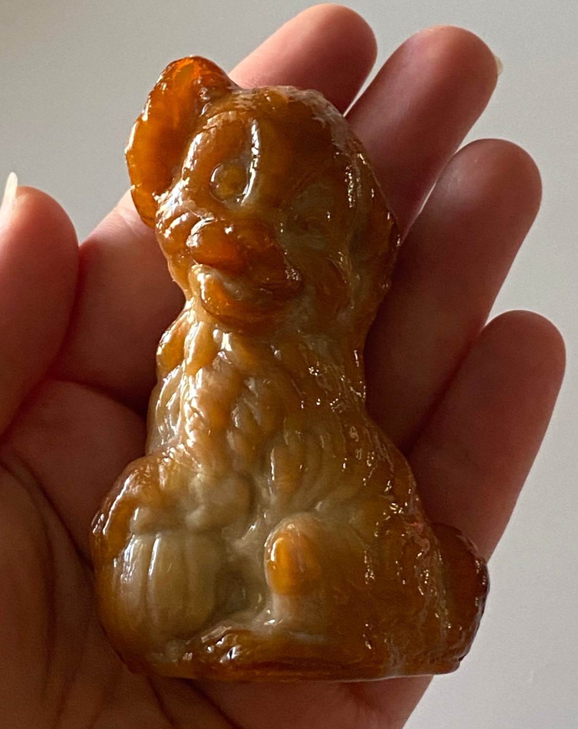 Boyd Glass Skippy the Dog Carmel 1985 #27 B in Diamond w/ One Line Figurine