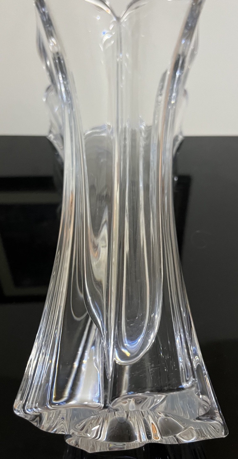 Mikasa FLORALE Petal Vintage Tall Heavy CRYSTAL VASE 14-inch DISPLAY CENTERPIECE