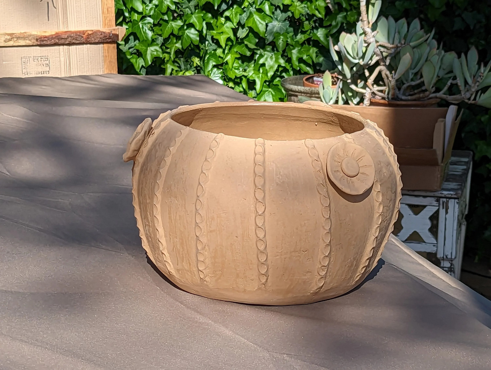 Ceramic Planter, Cactus Flower Pot, Handmade Mexican Pottery Plant Pot