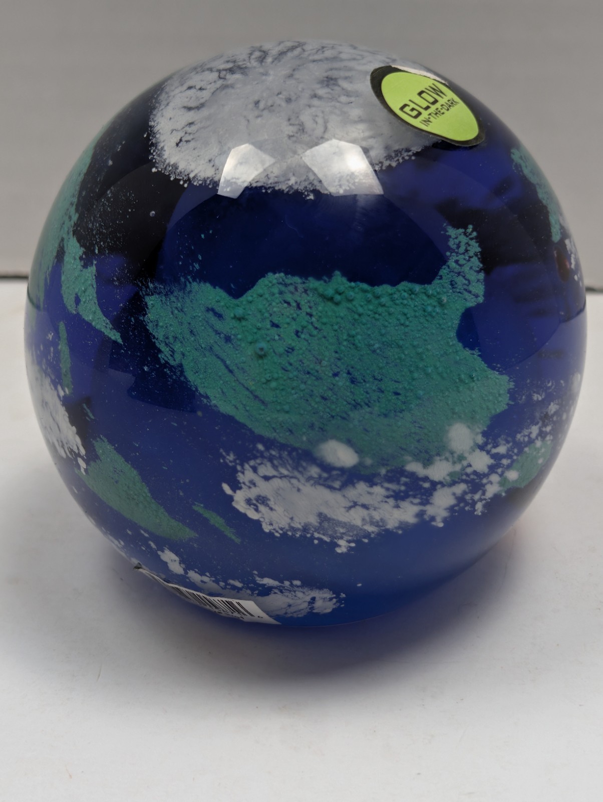 Dynasty Gallery Earth Art Glass Paperweight 4″ Glow In The Dark W Box & Pouch