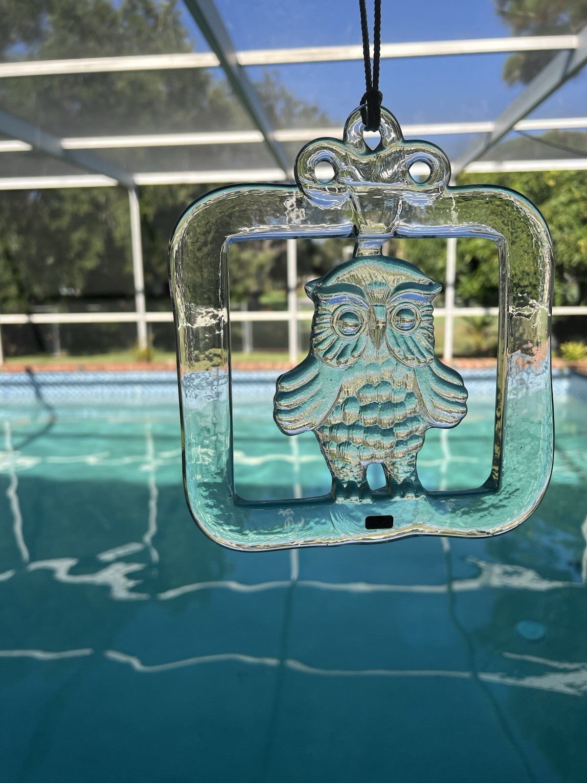 Kosta Boda Glass Owl Suncatcher by Bertil Vallien – Swedish Art Glass