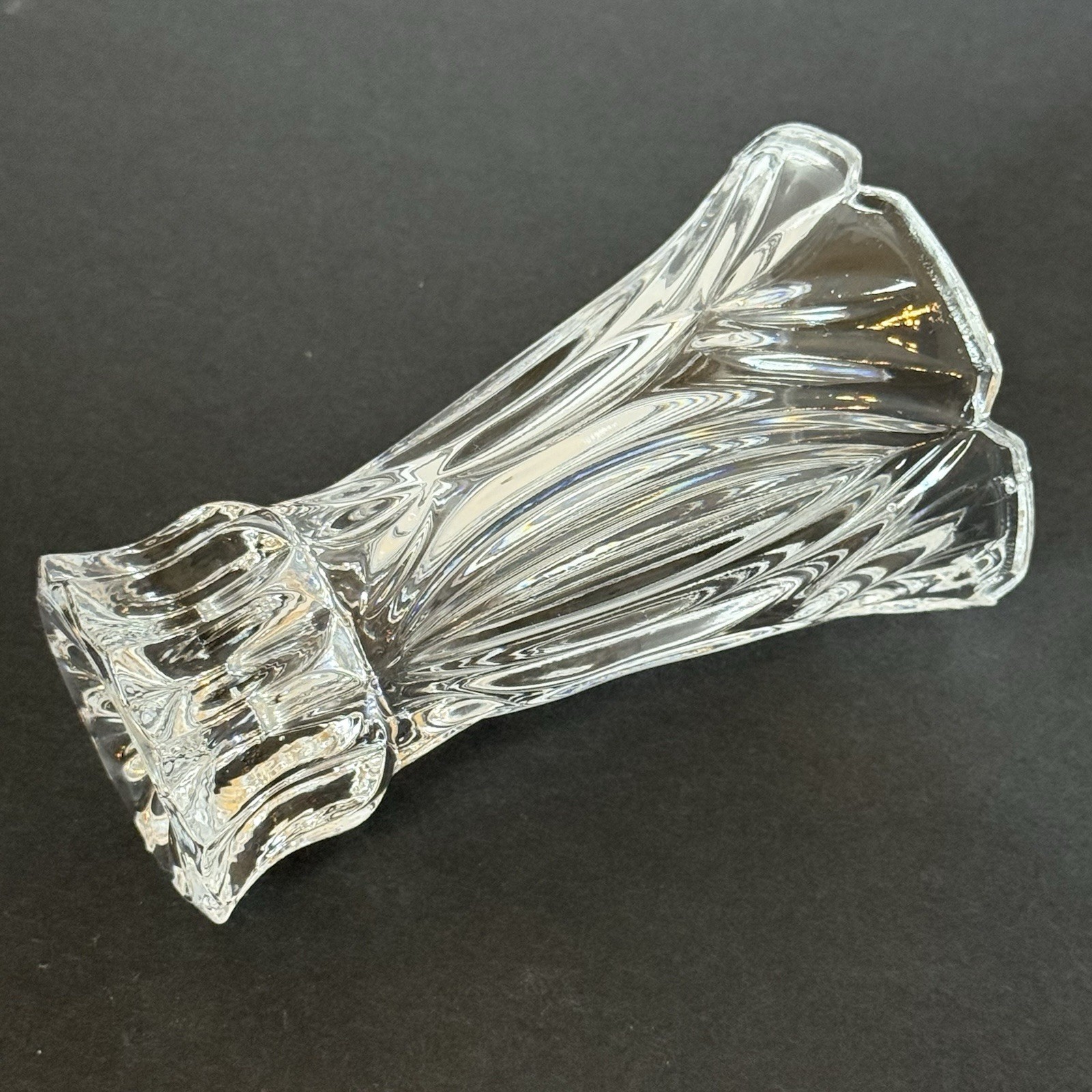 Small Vintage Crystal Vase, 4.5 Inches