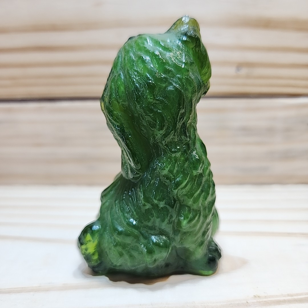 Boyd Art Glass Skippy The Dog In Olde Lime (Green)