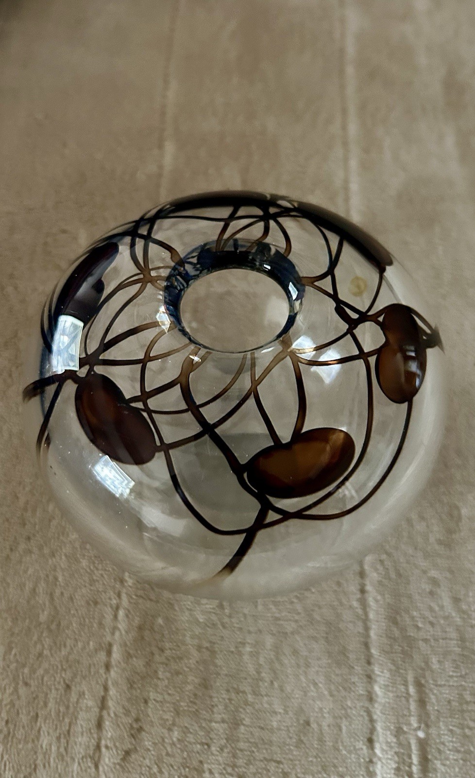 Vintage Mary Angus Handblown Art Glass Signed 1981. 1.66 Lb. 4”h X 5”d 🍒