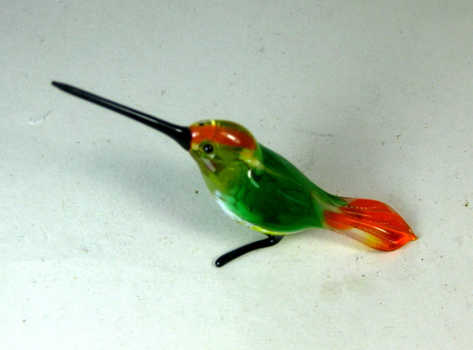 blown glass animals birds Hummingbird murano style figurine miniature 3.2×2.0″